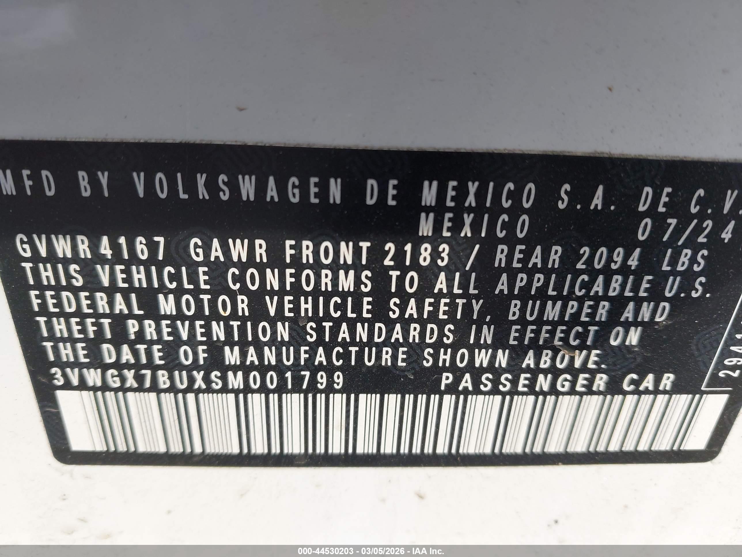VOLKSWAGEN JETTA image 9