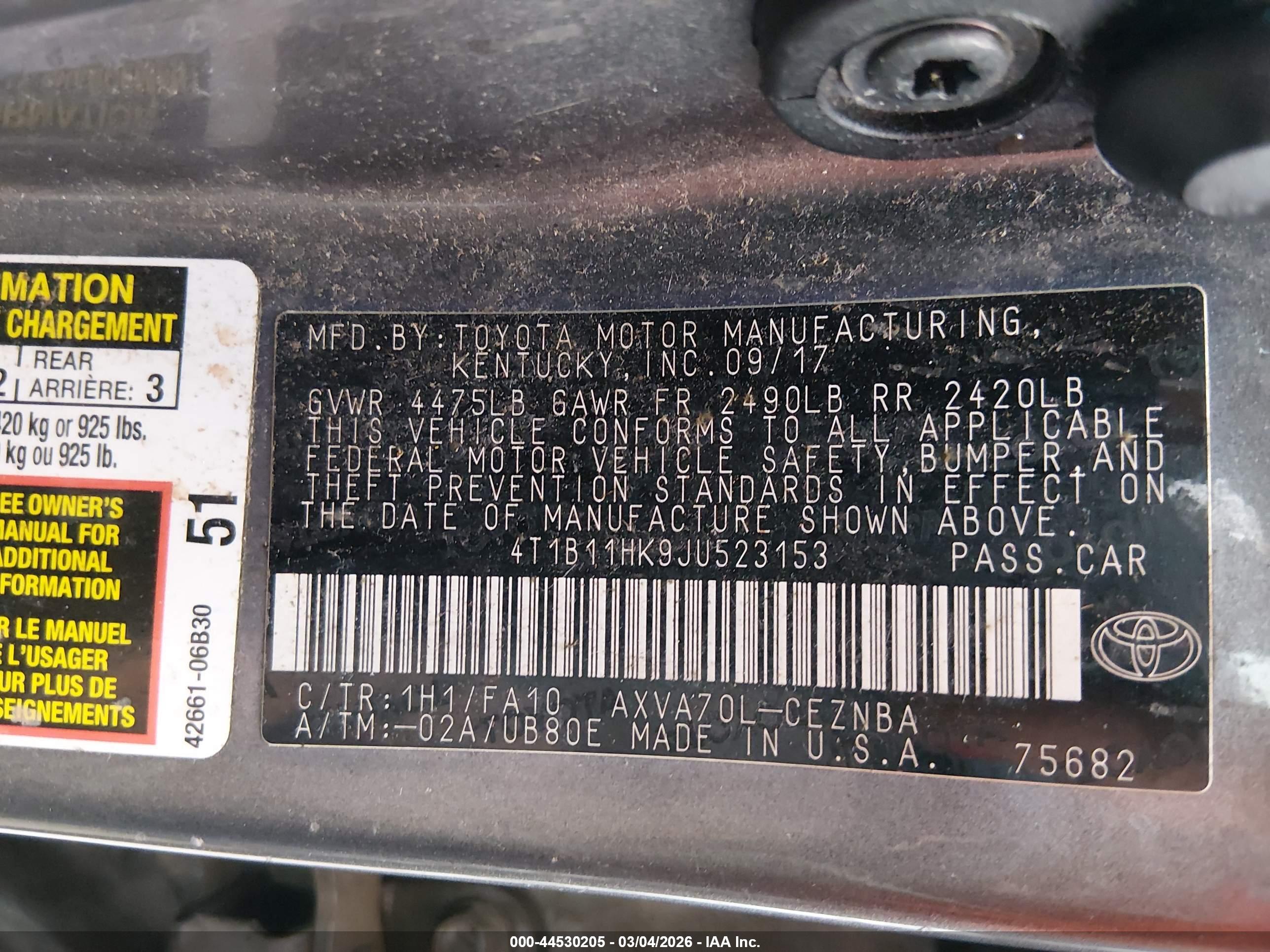 TOYOTA CAMRY image 9