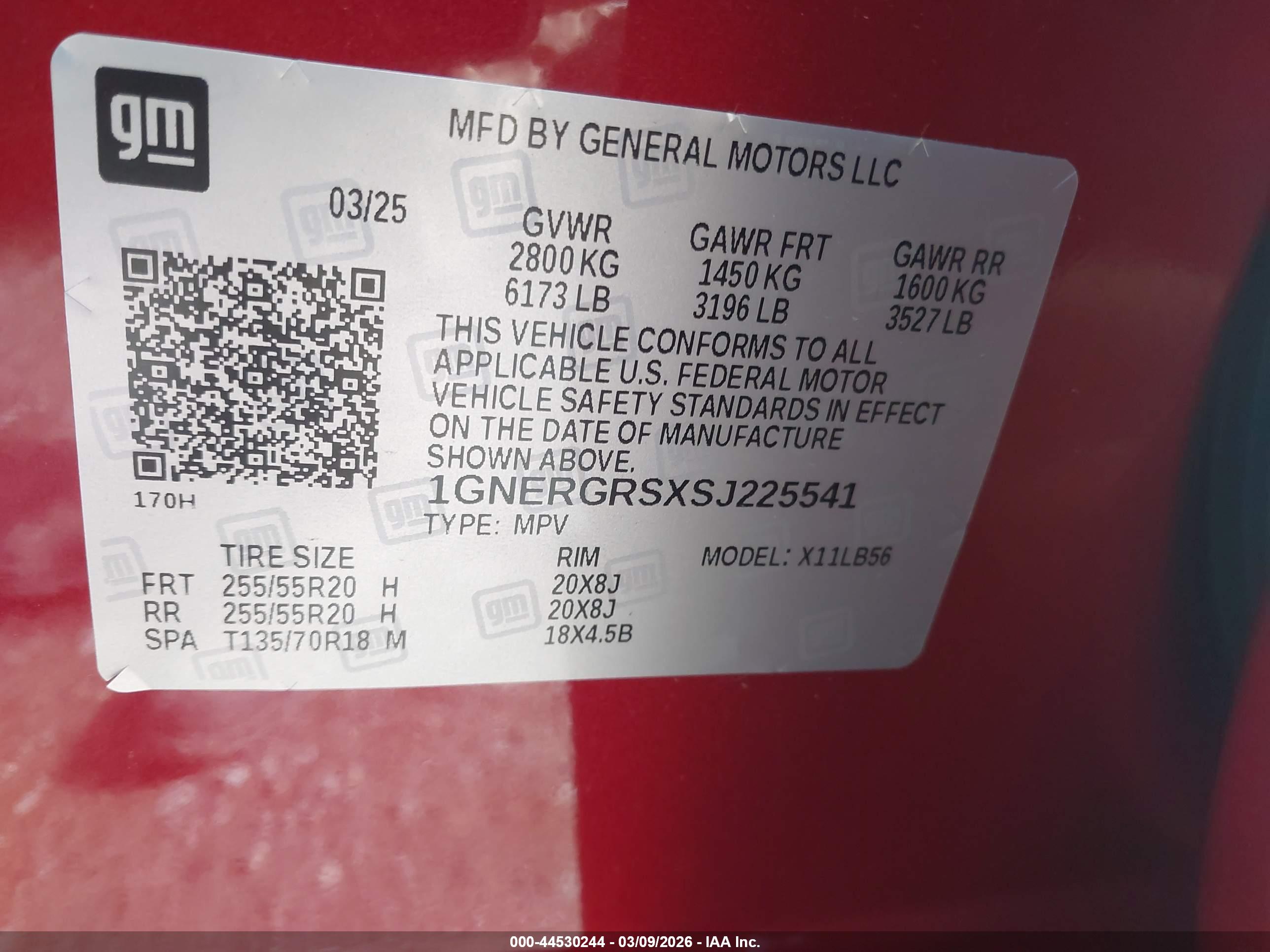 CHEVROLET TRAVERSE image 9