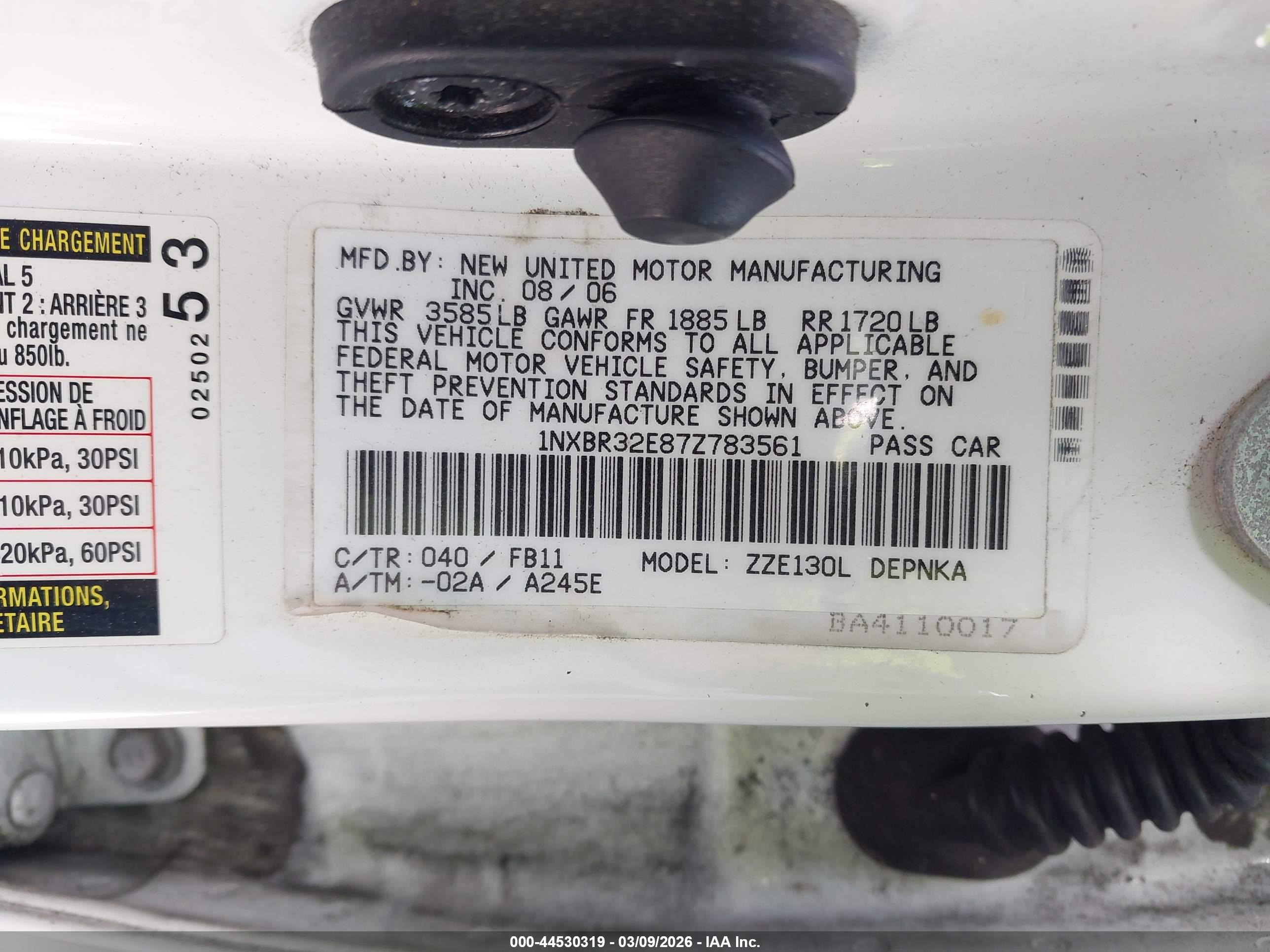 TOYOTA COROLLA image 9