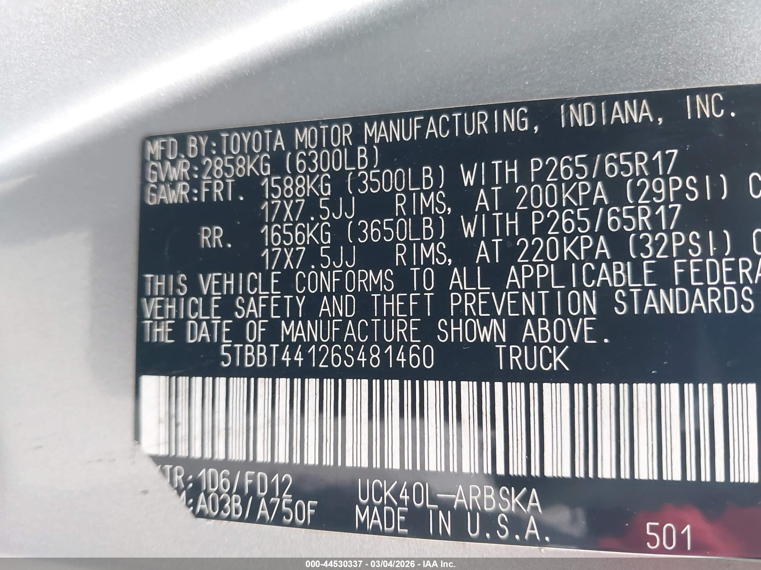 TOYOTA TUNDRA image 9