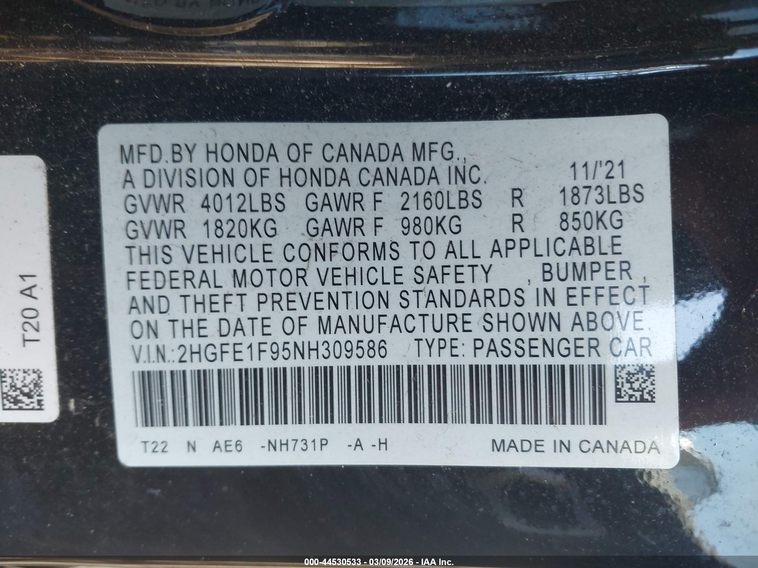 HONDA CIVIC image 9