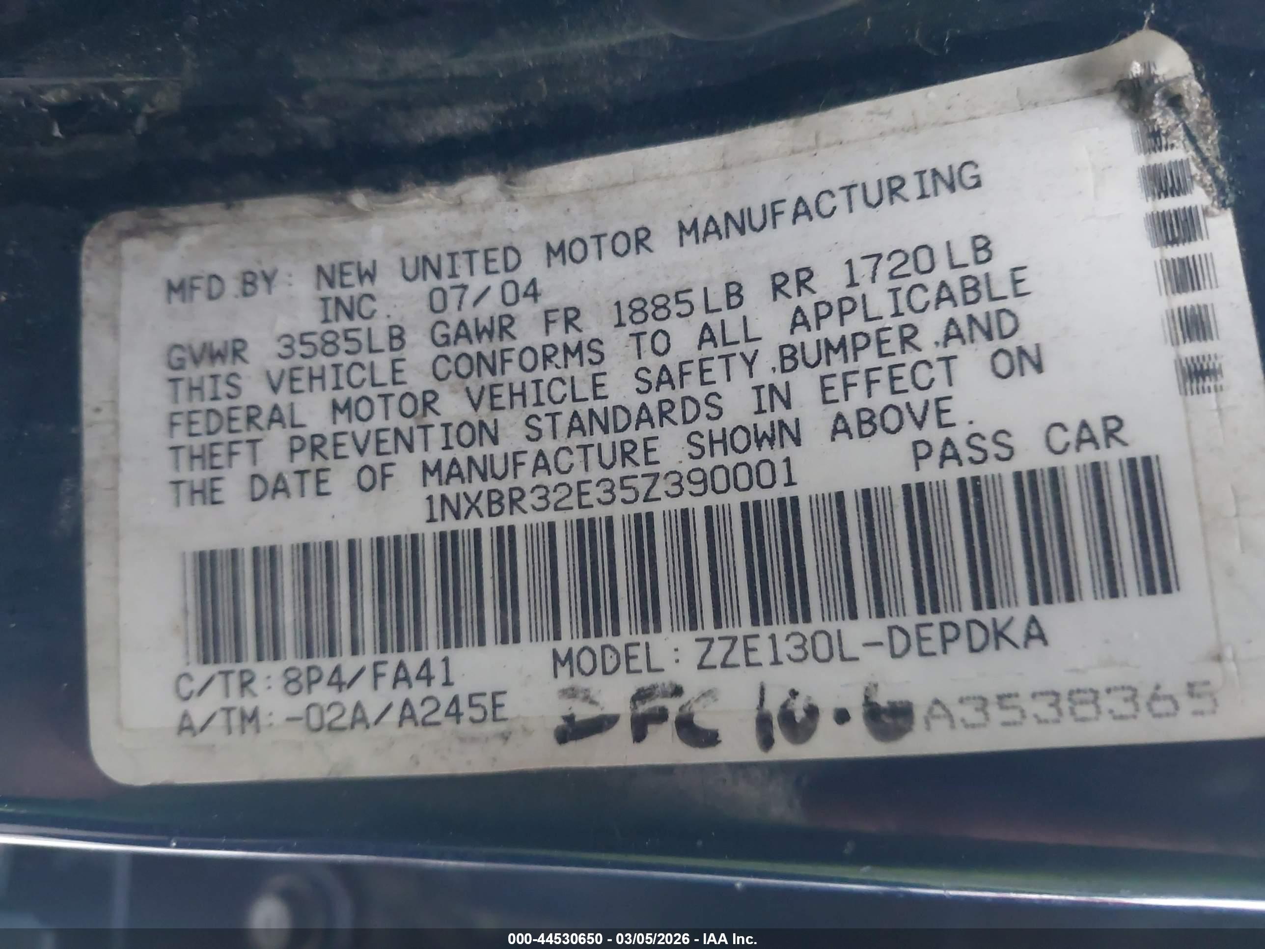 TOYOTA COROLLA image 9