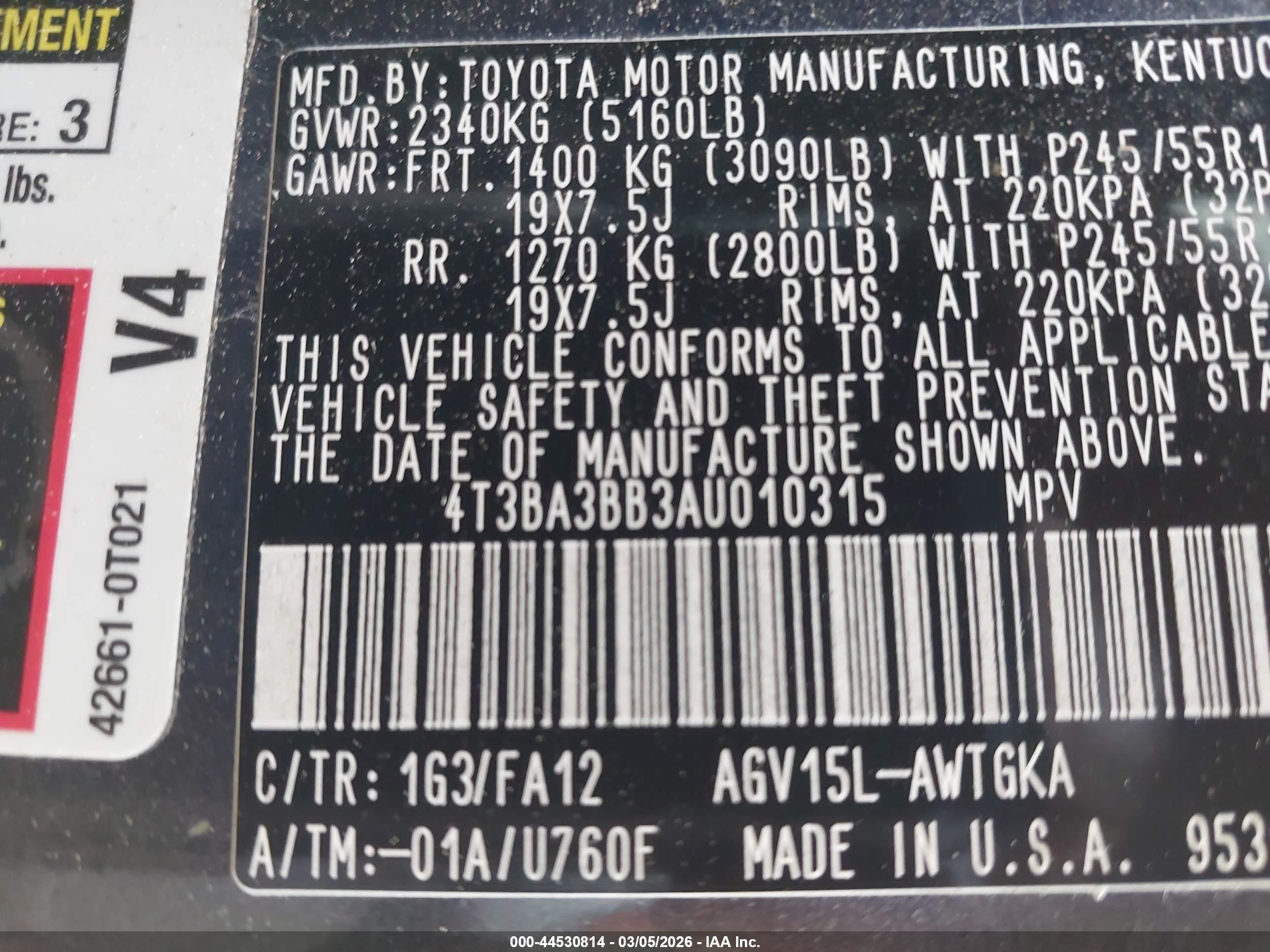 TOYOTA VENZA image 9
