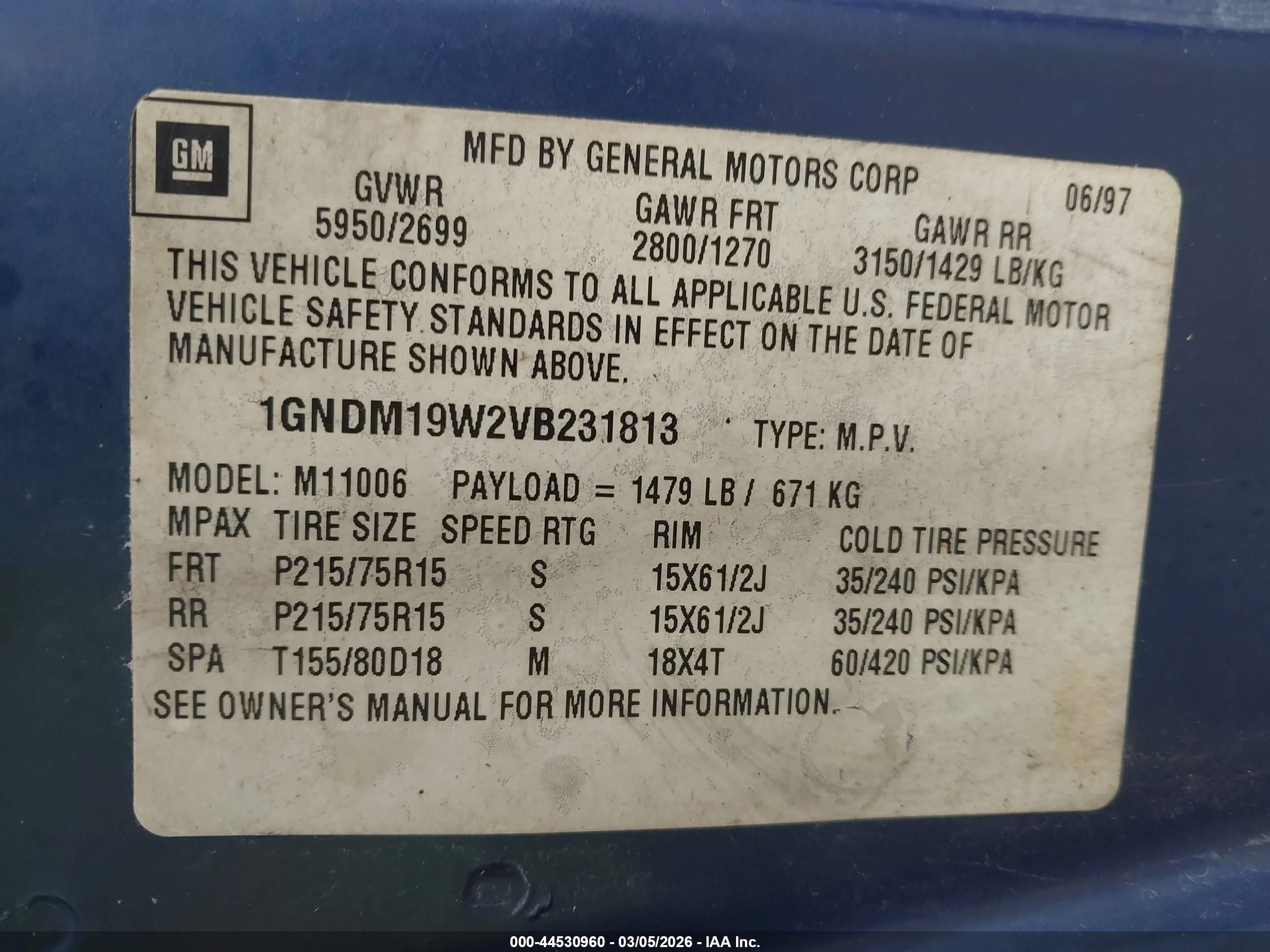 CHEVROLET ASTRO image 9