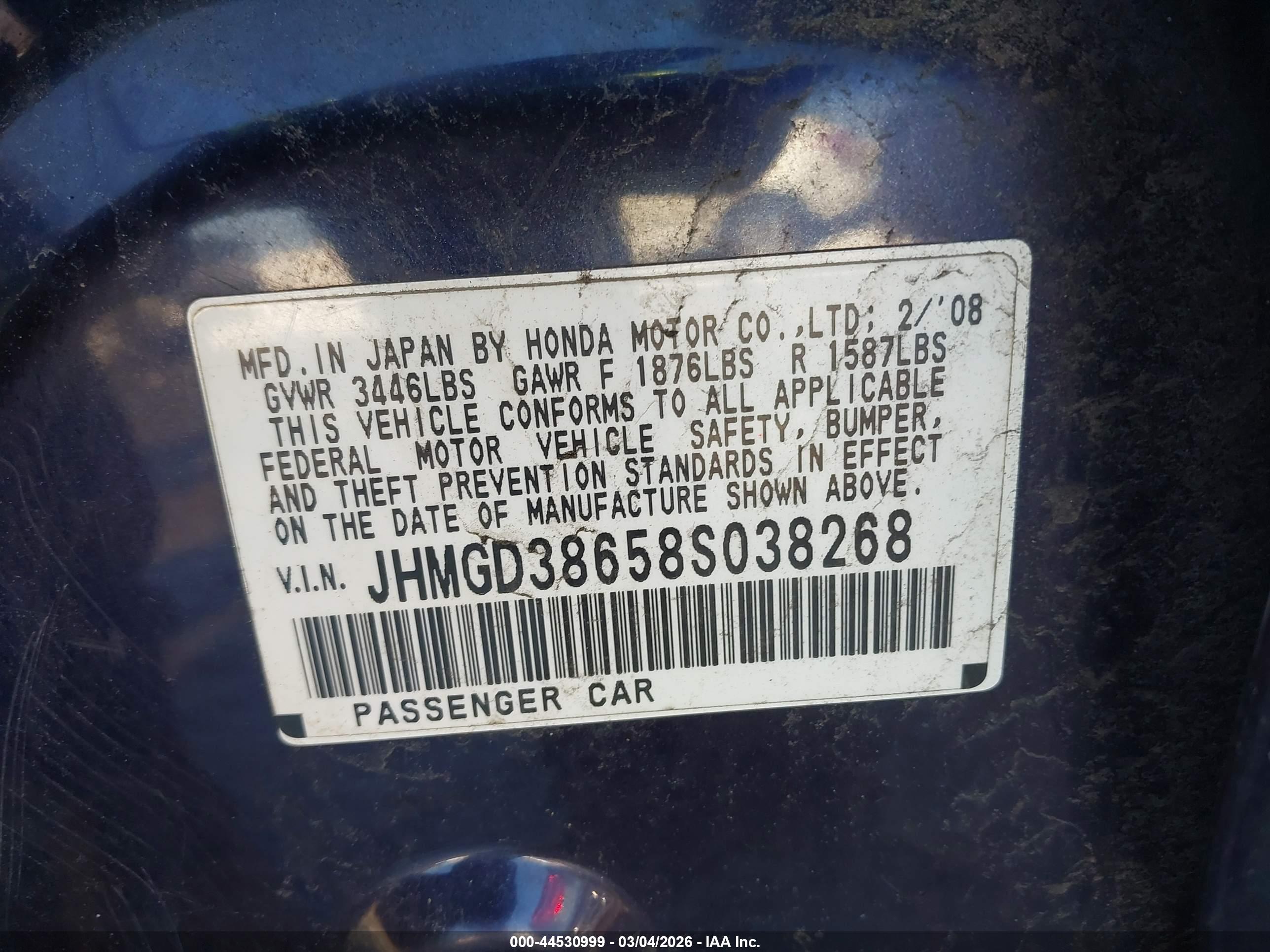 HONDA FIT image 9