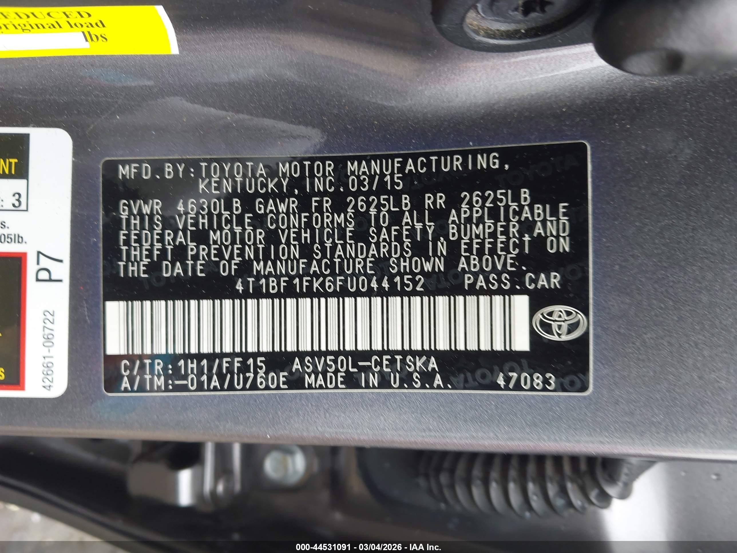 TOYOTA CAMRY image 9