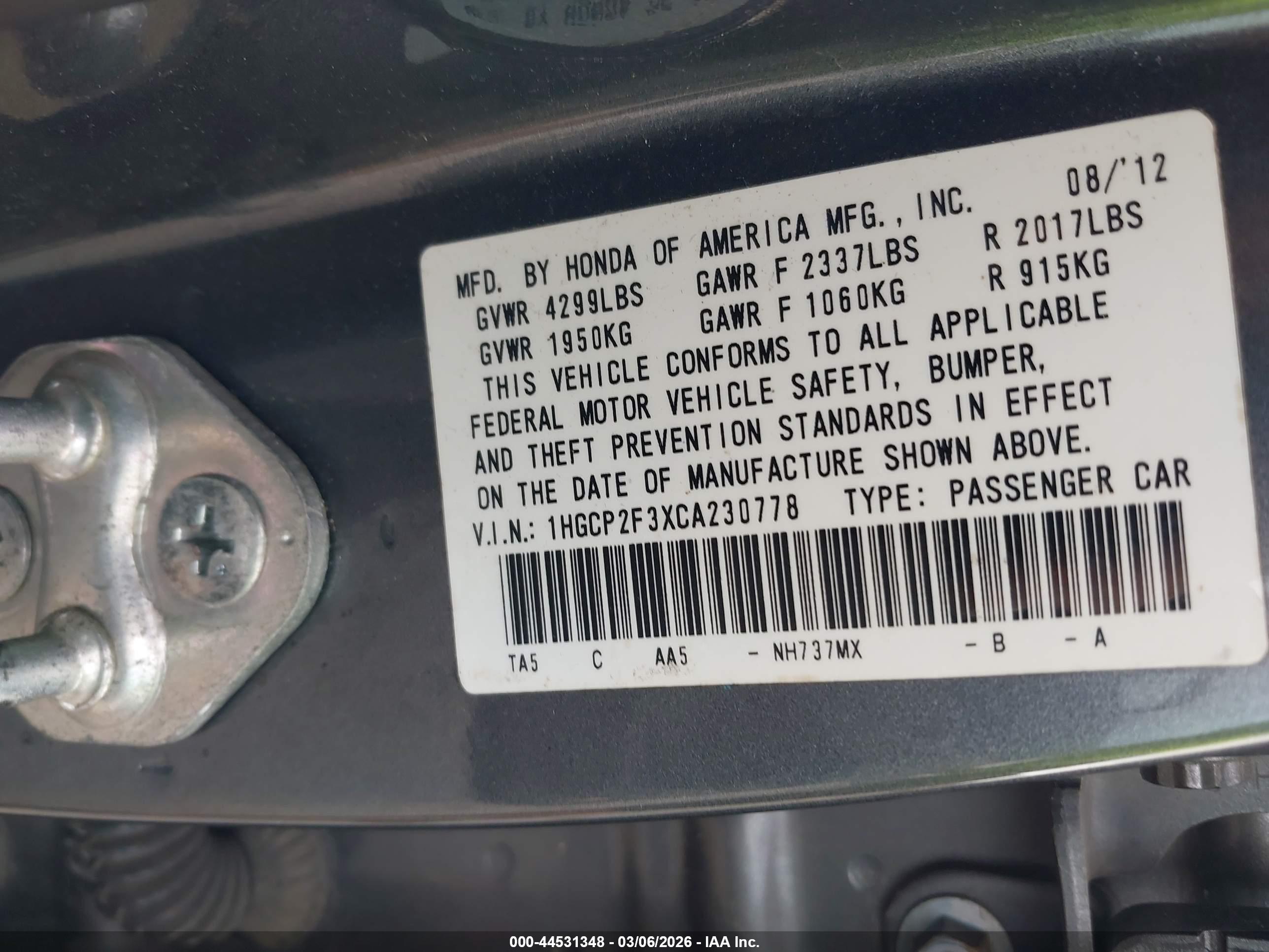 HONDA ACCORD image 9