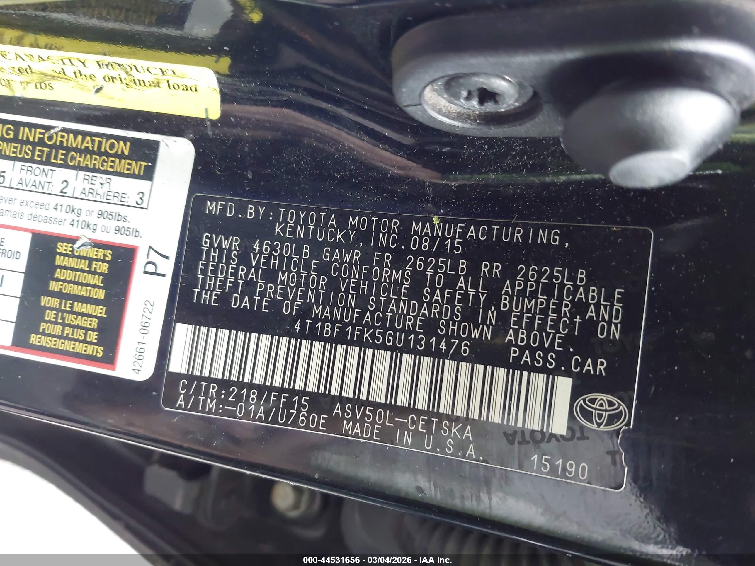 TOYOTA CAMRY image 9