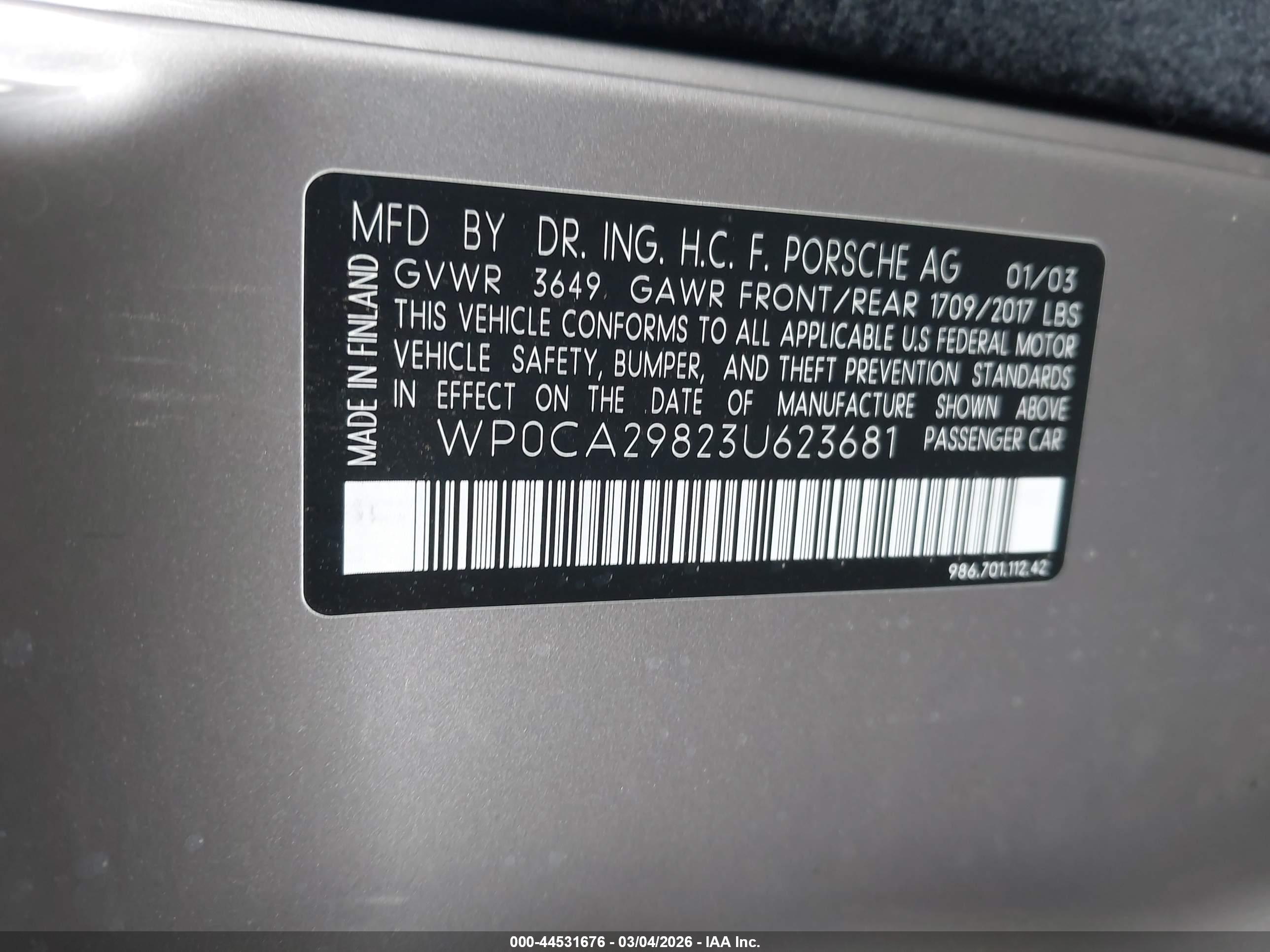 PORSCHE BOXSTER image 9