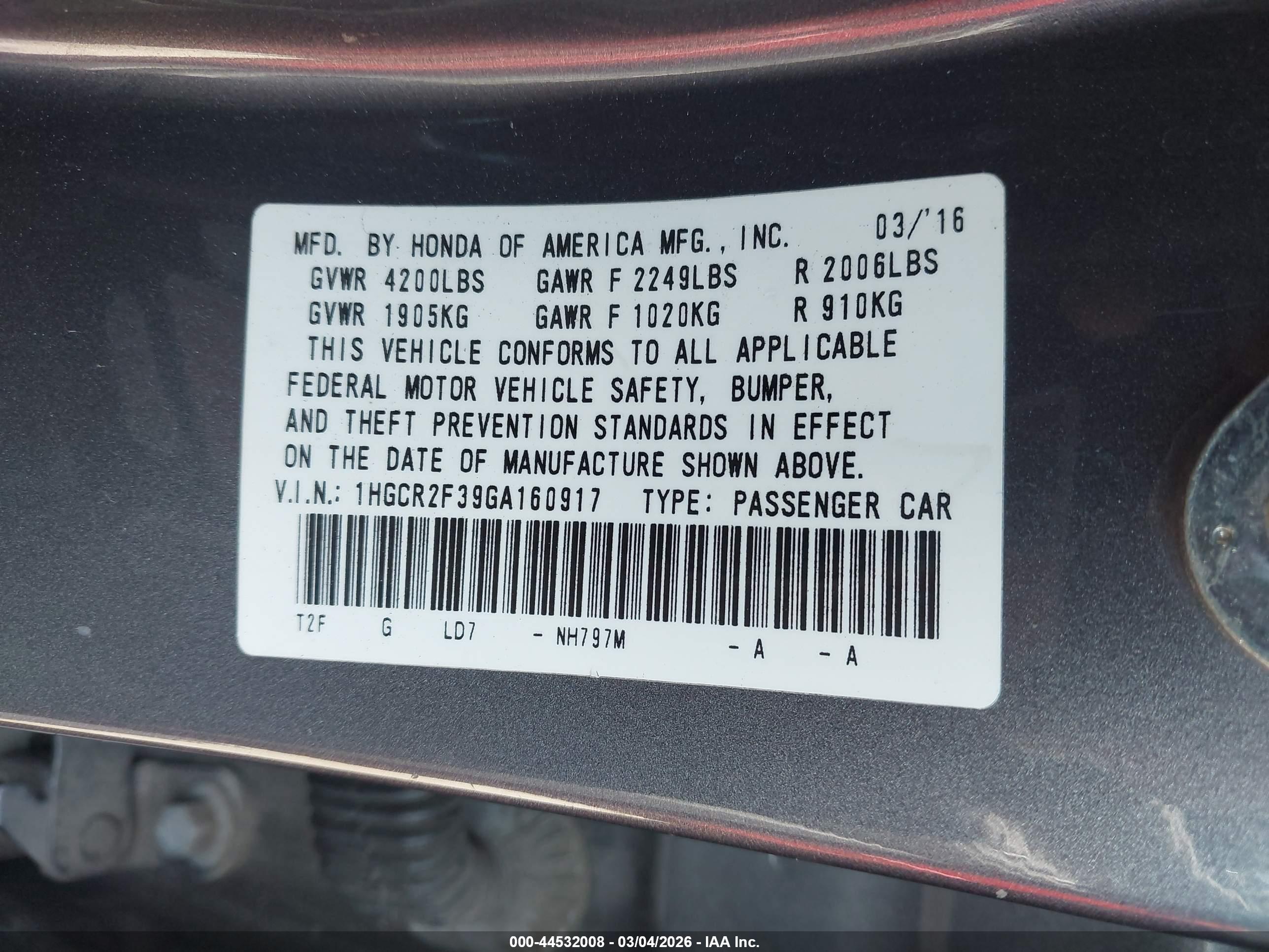 HONDA ACCORD image 9