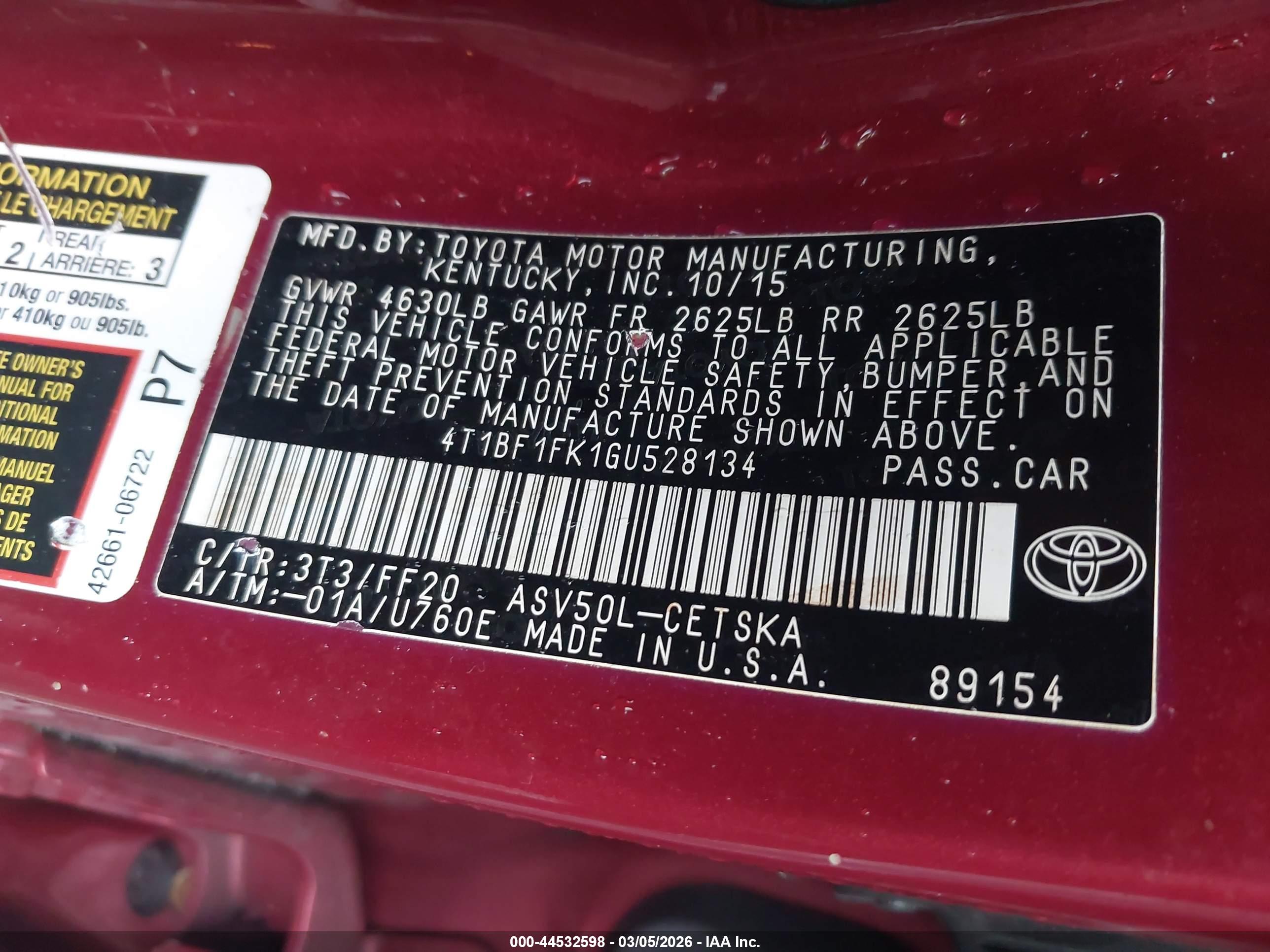 TOYOTA CAMRY image 9
