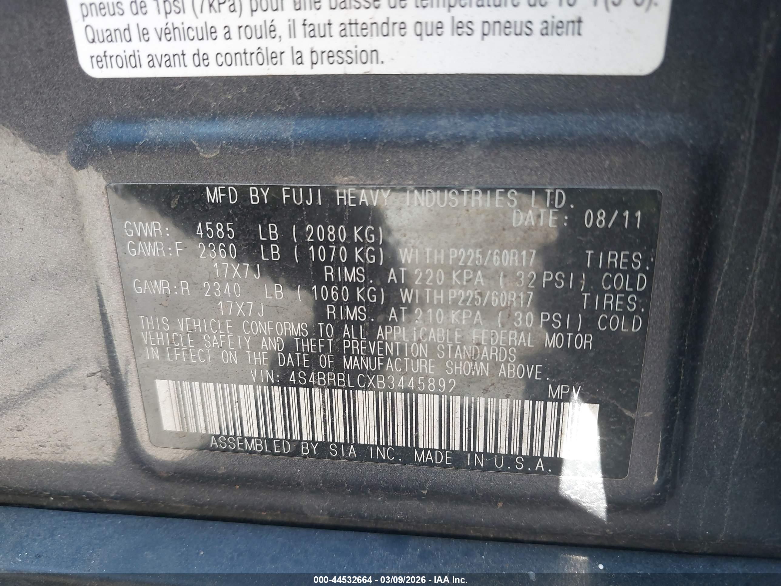 SUBARU OUTBACK image 9