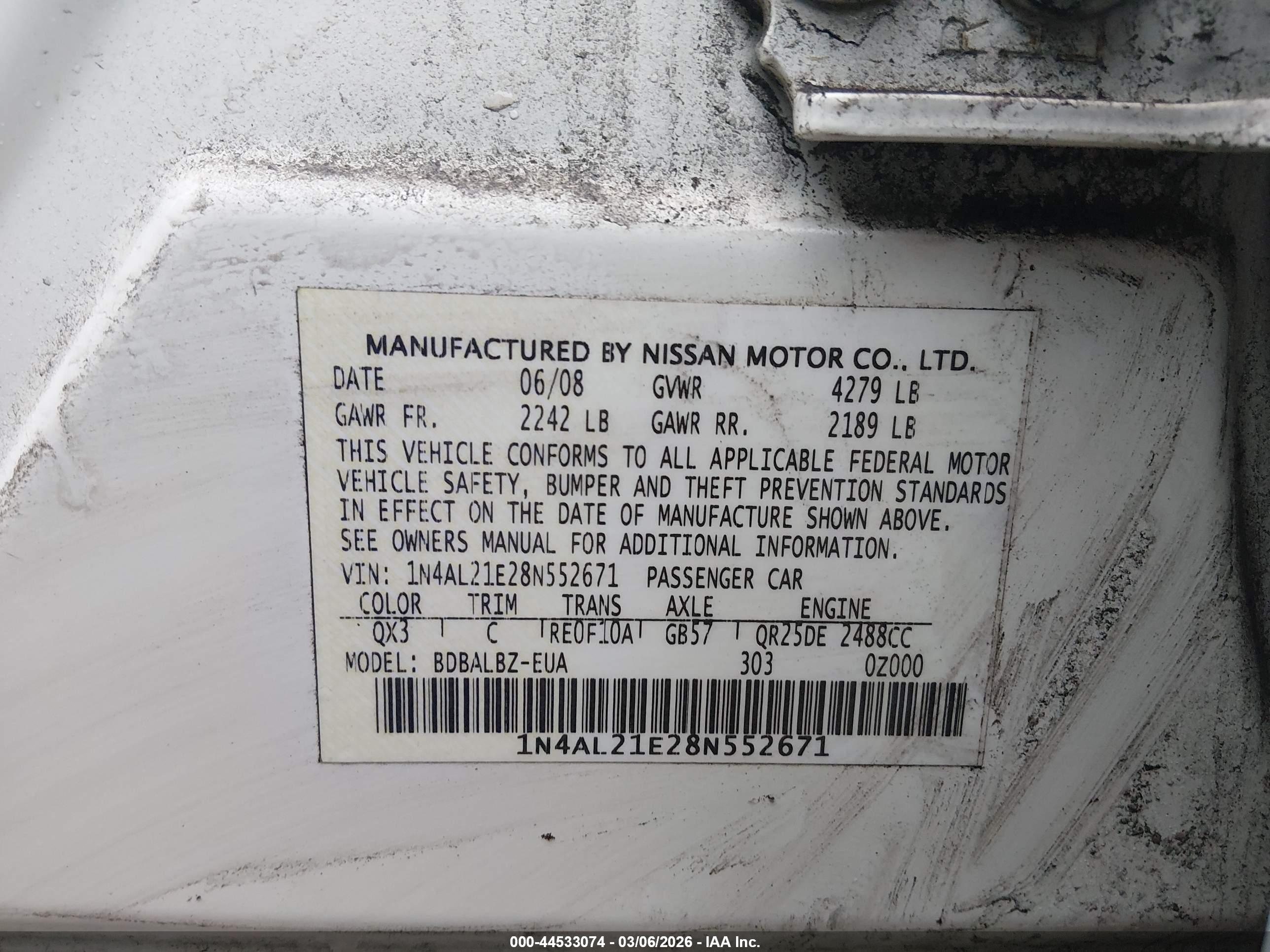 NISSAN ALTIMA image 9