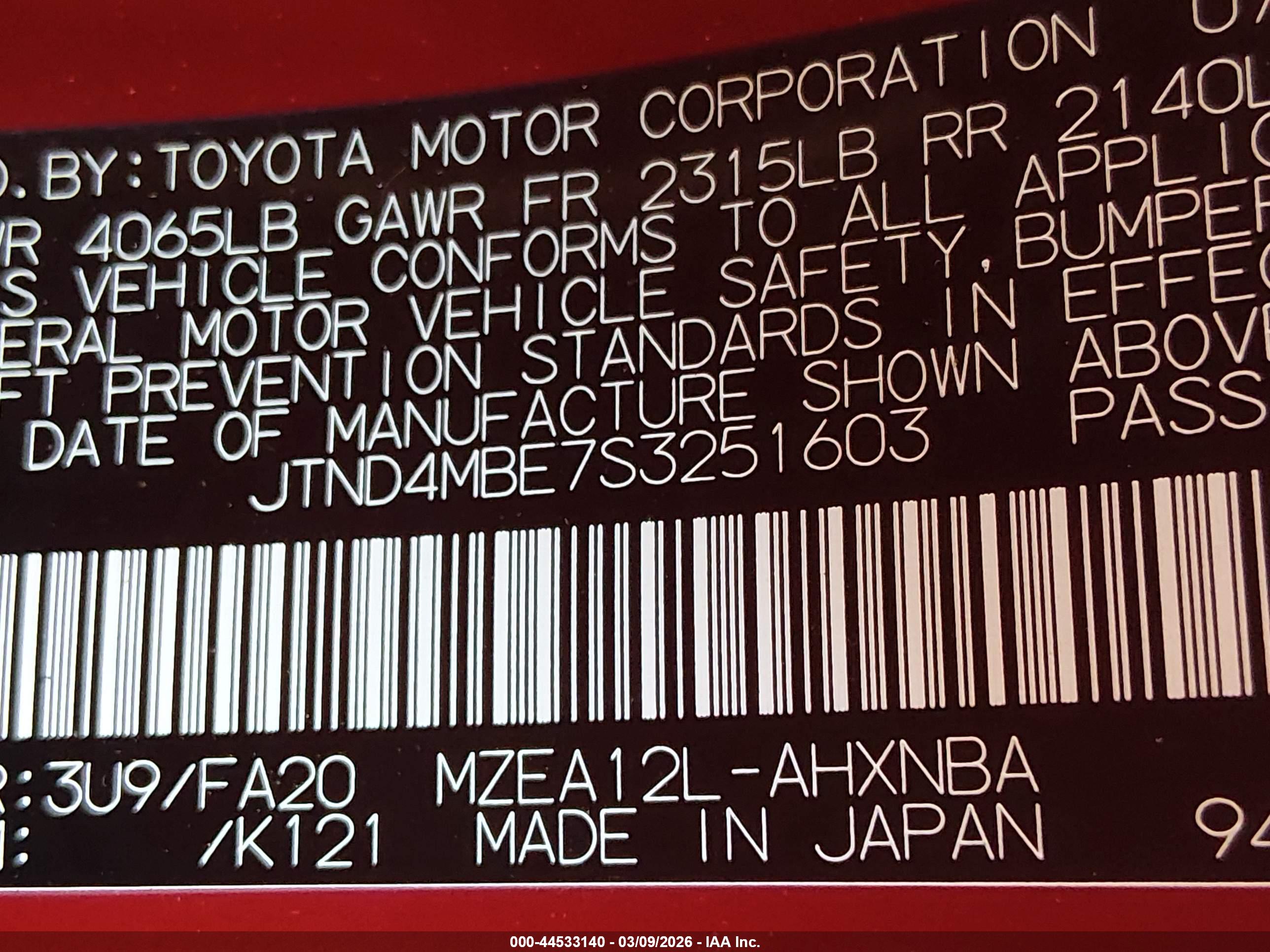 TOYOTA COROLLA image 9