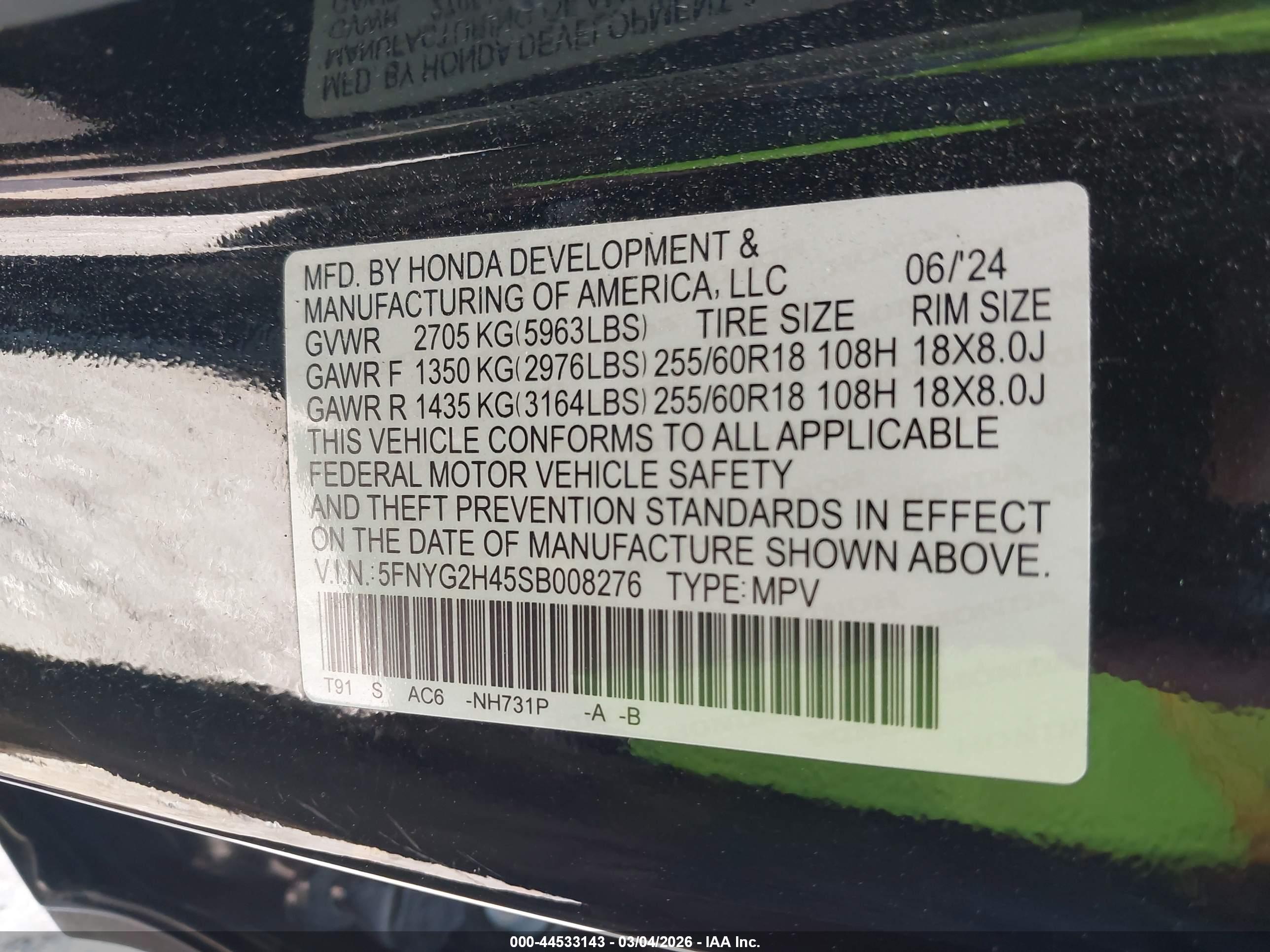 HONDA PILOT image 9