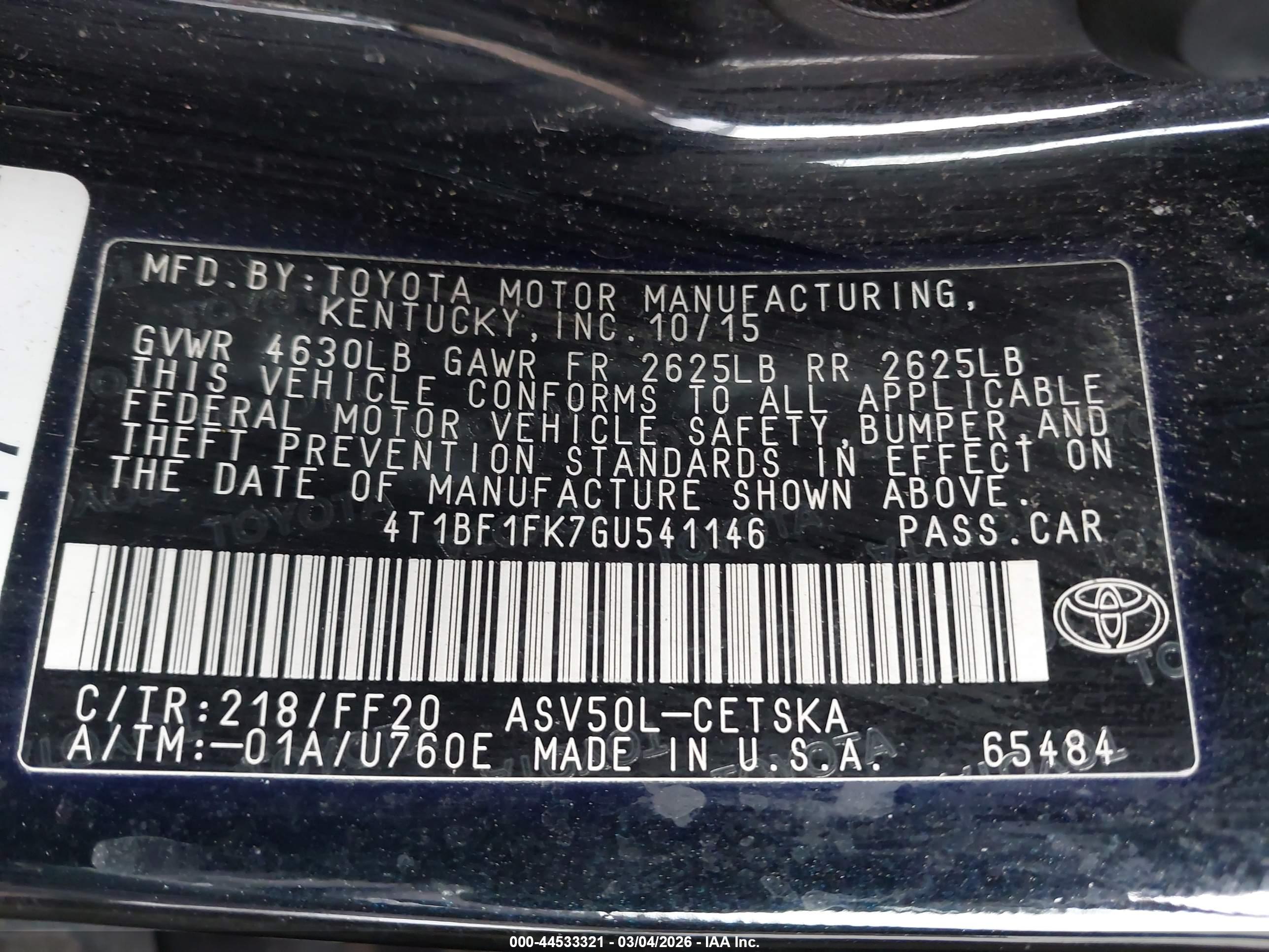 TOYOTA CAMRY image 9