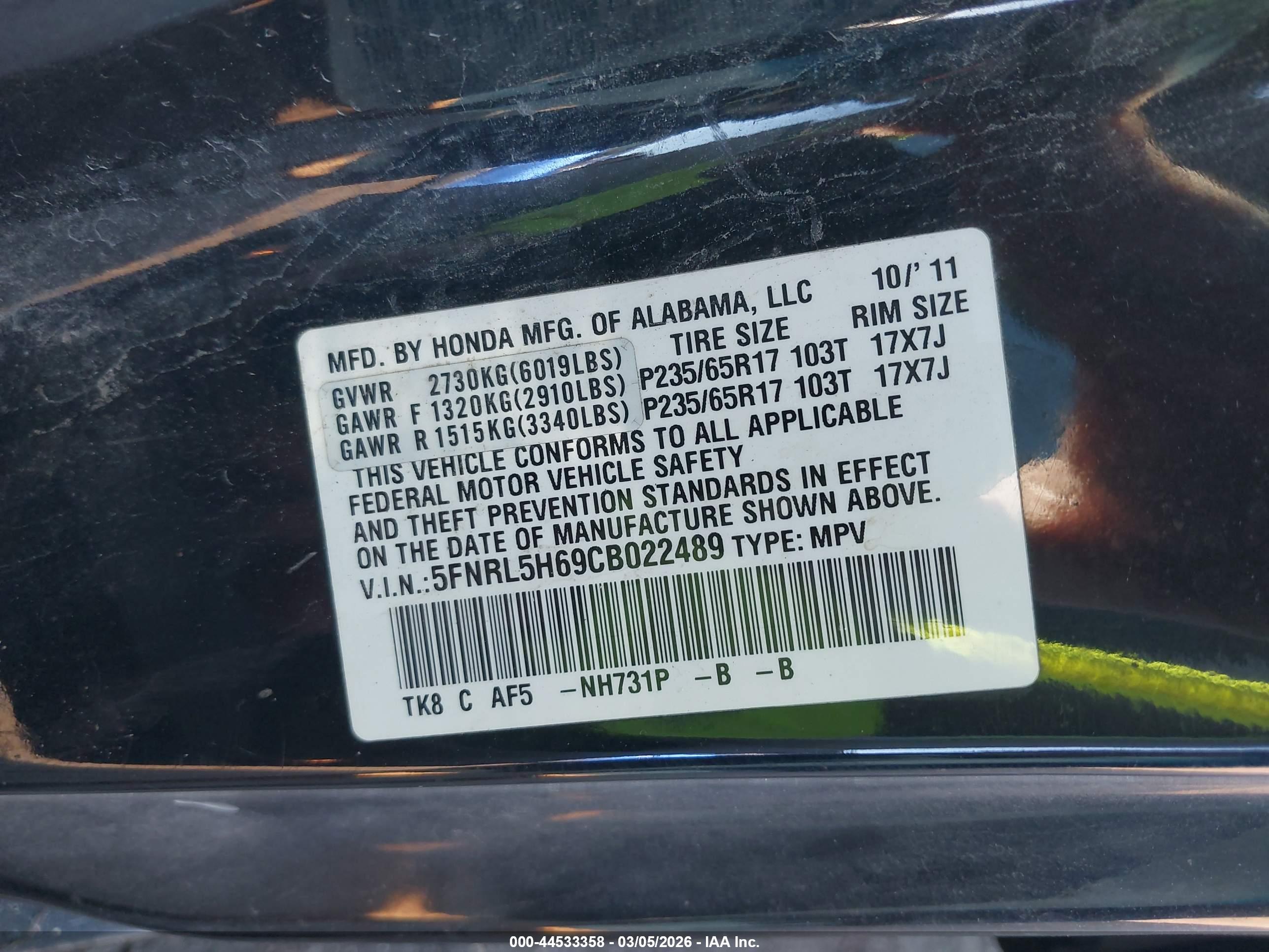 HONDA ODYSSEY image 9