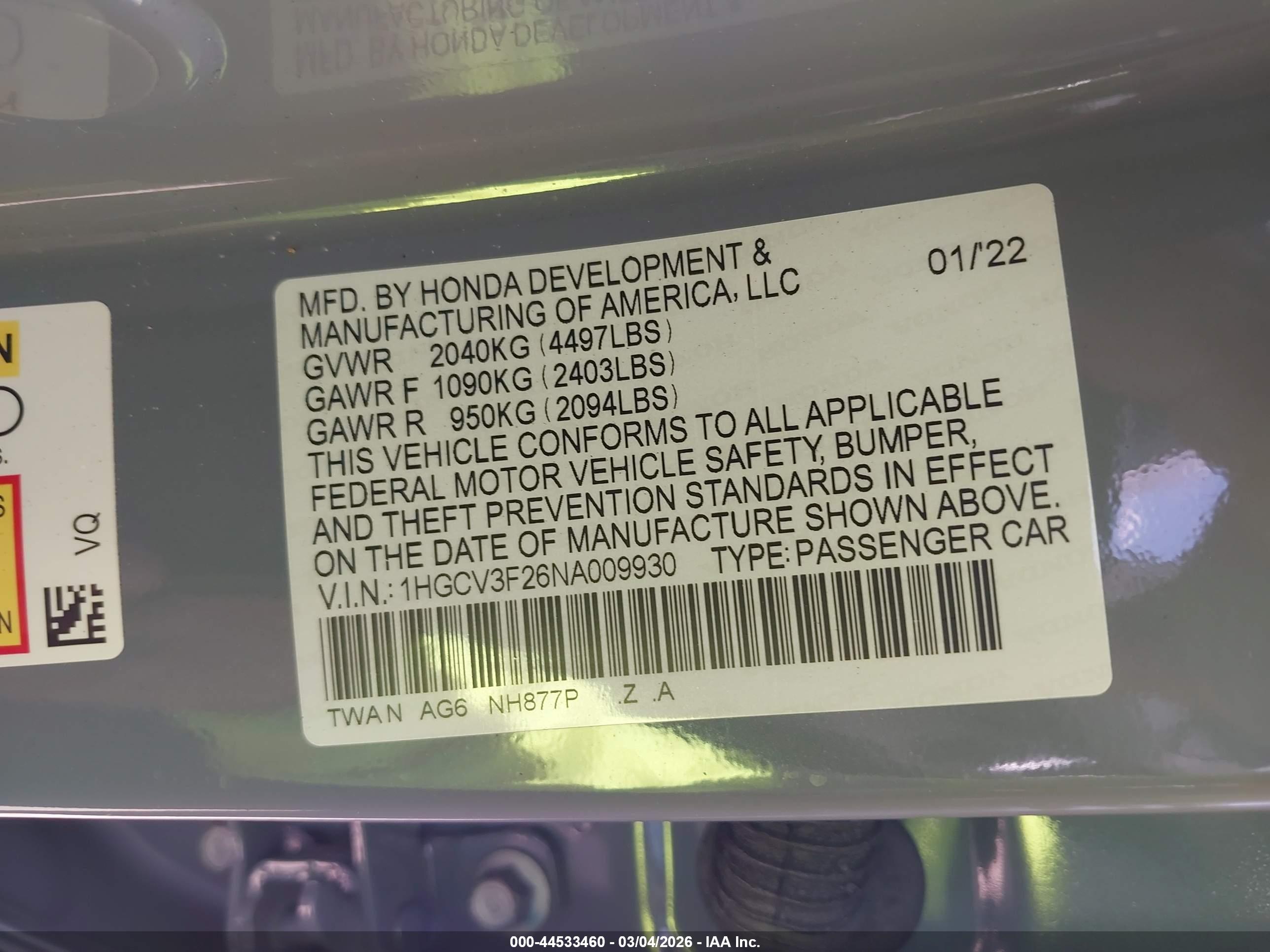 HONDA ACCORD image 9
