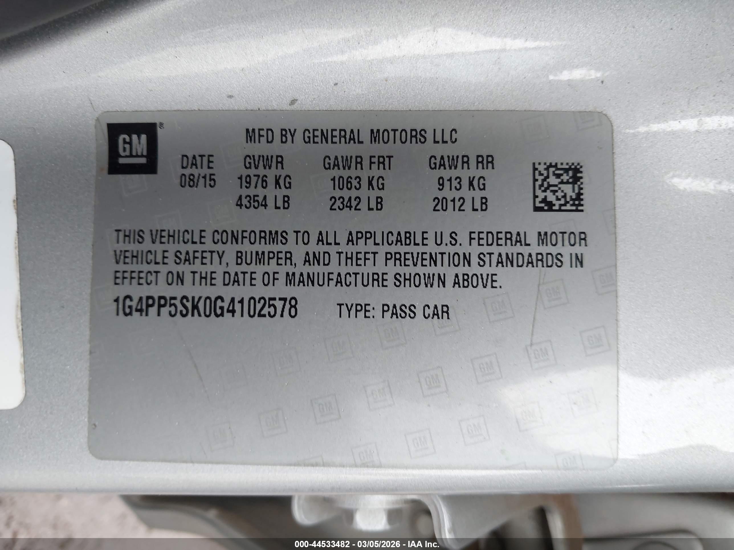 BUICK VERANO image 9