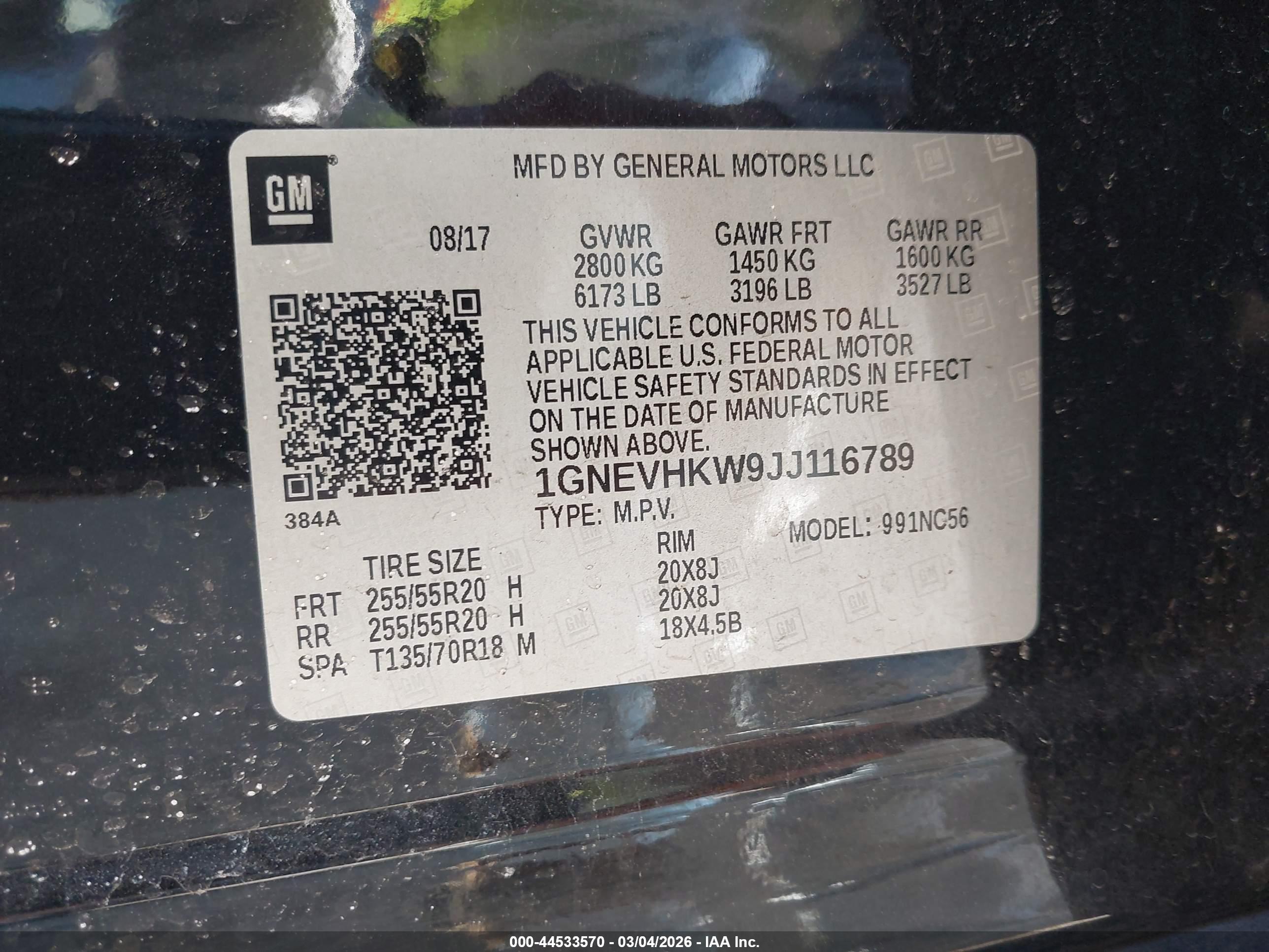 CHEVROLET TRAVERSE image 9
