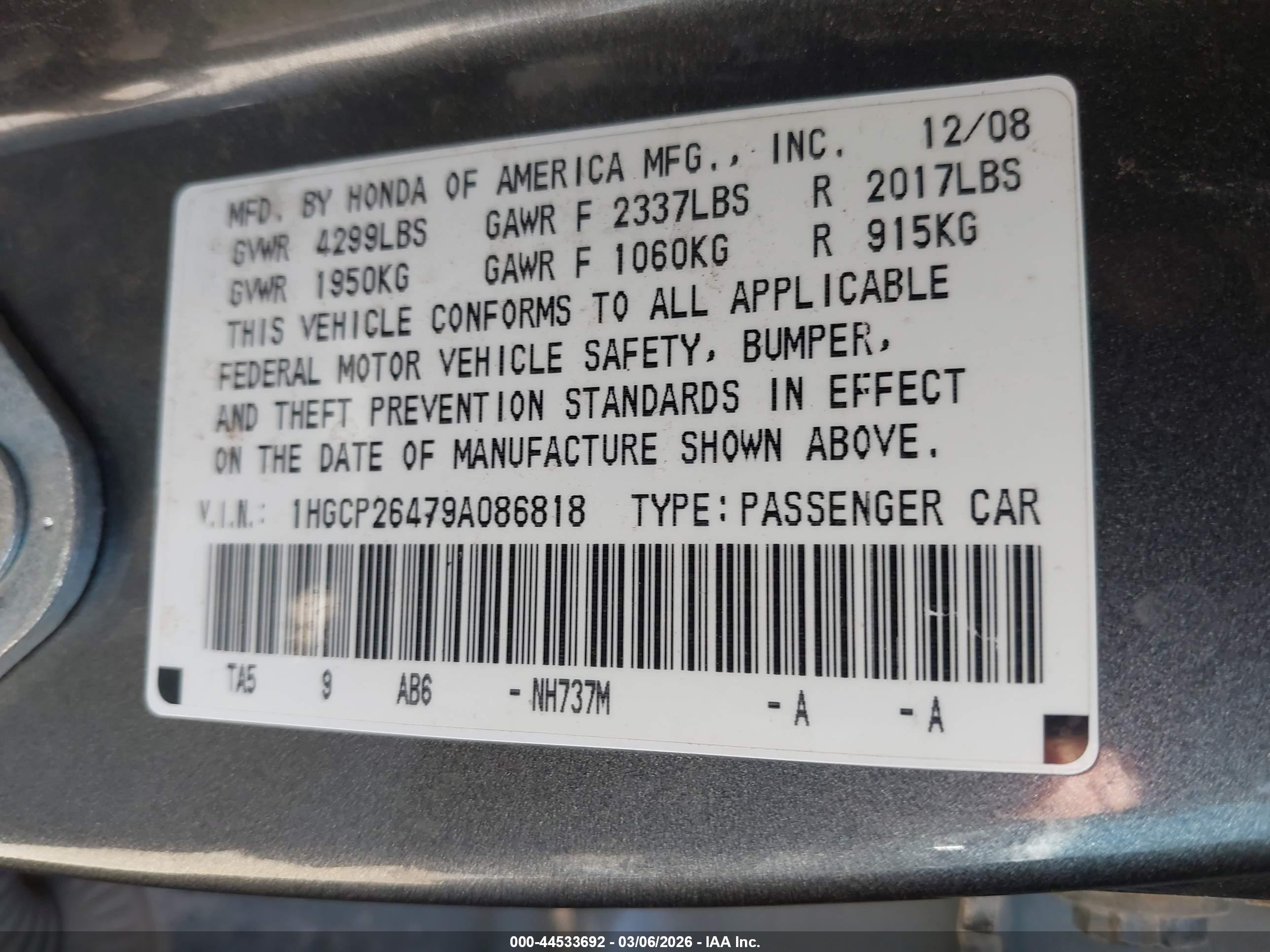 HONDA ACCORD image 9