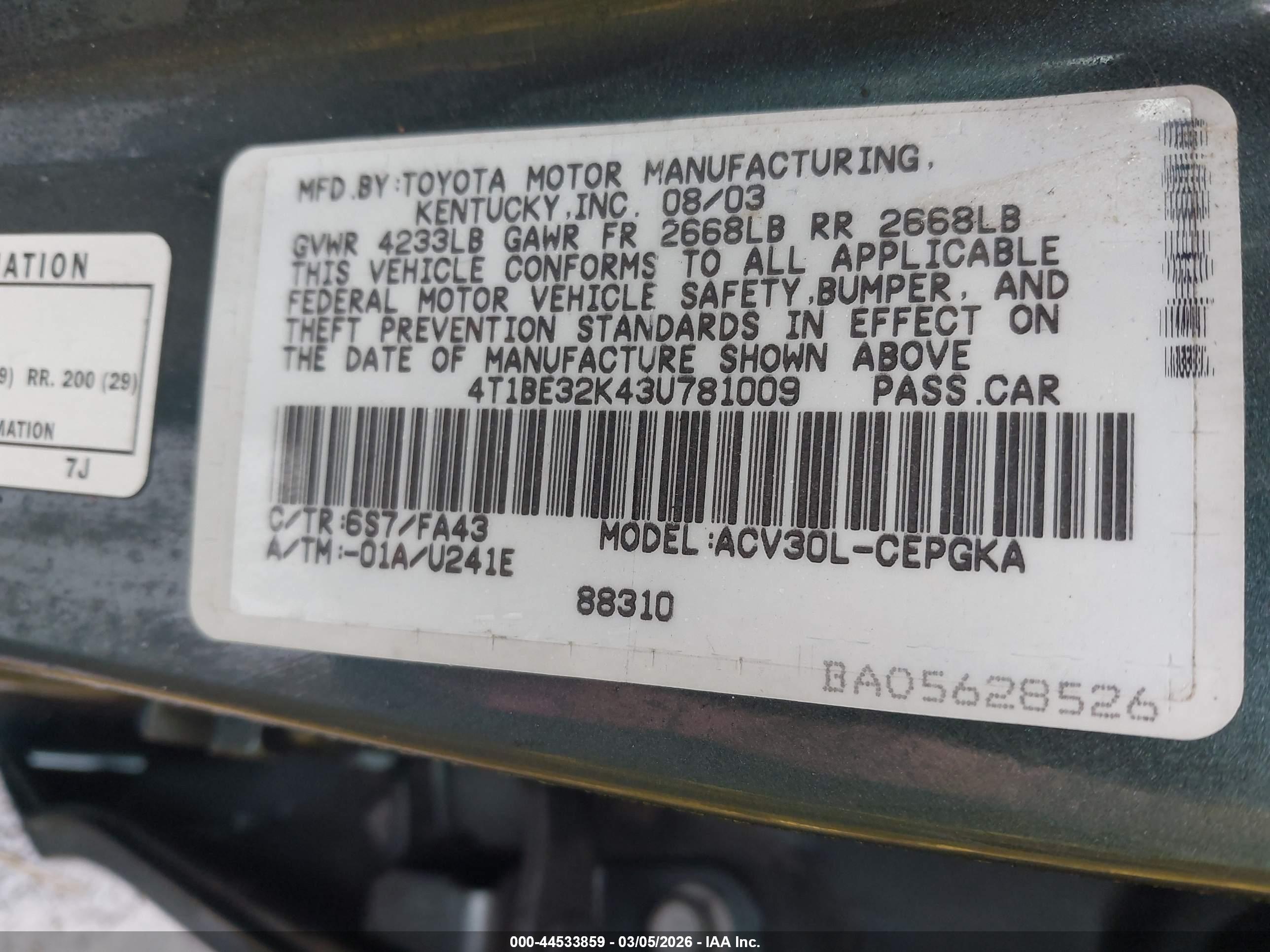 TOYOTA CAMRY image 9