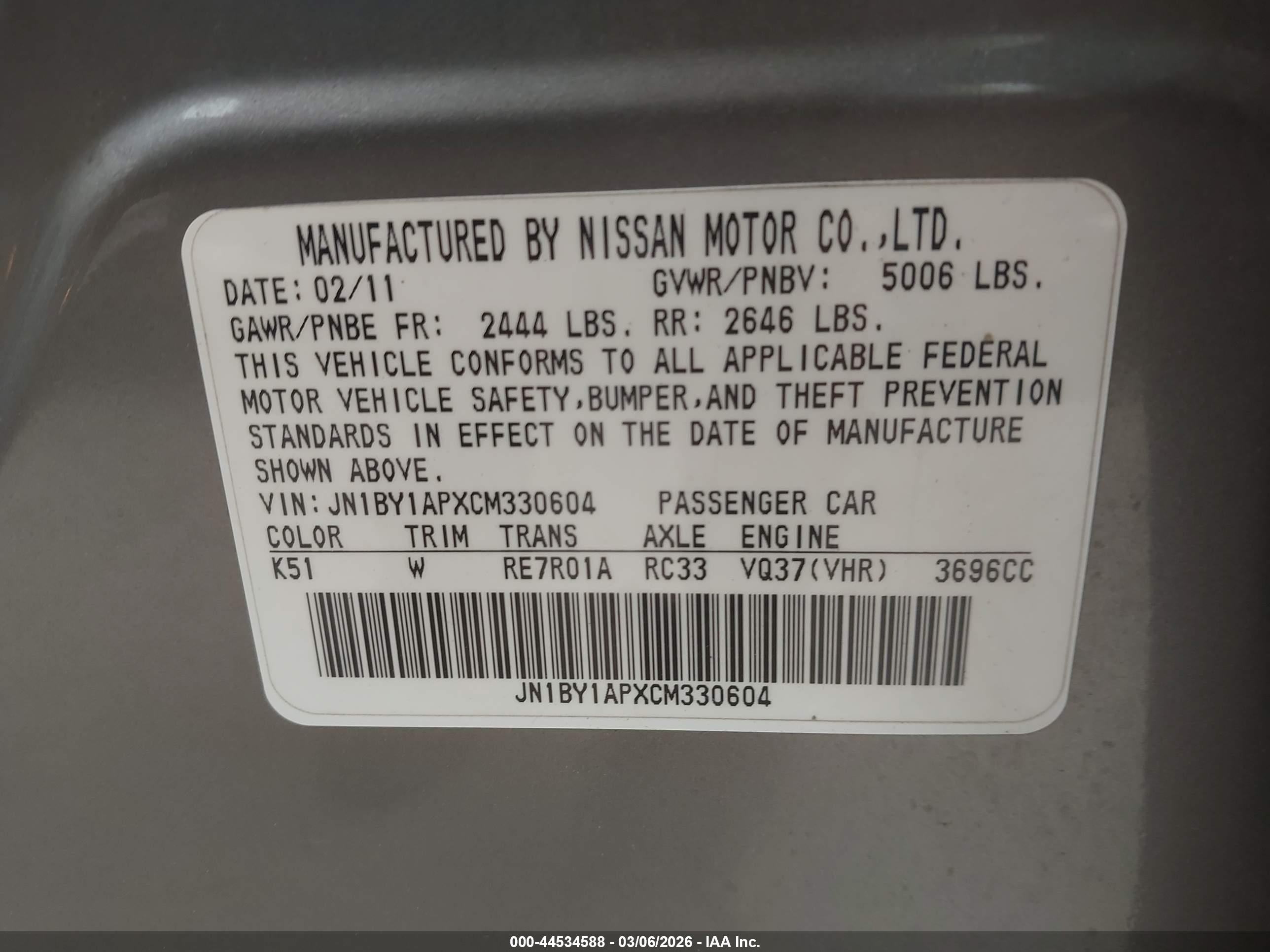 INFINITI M37 image 9