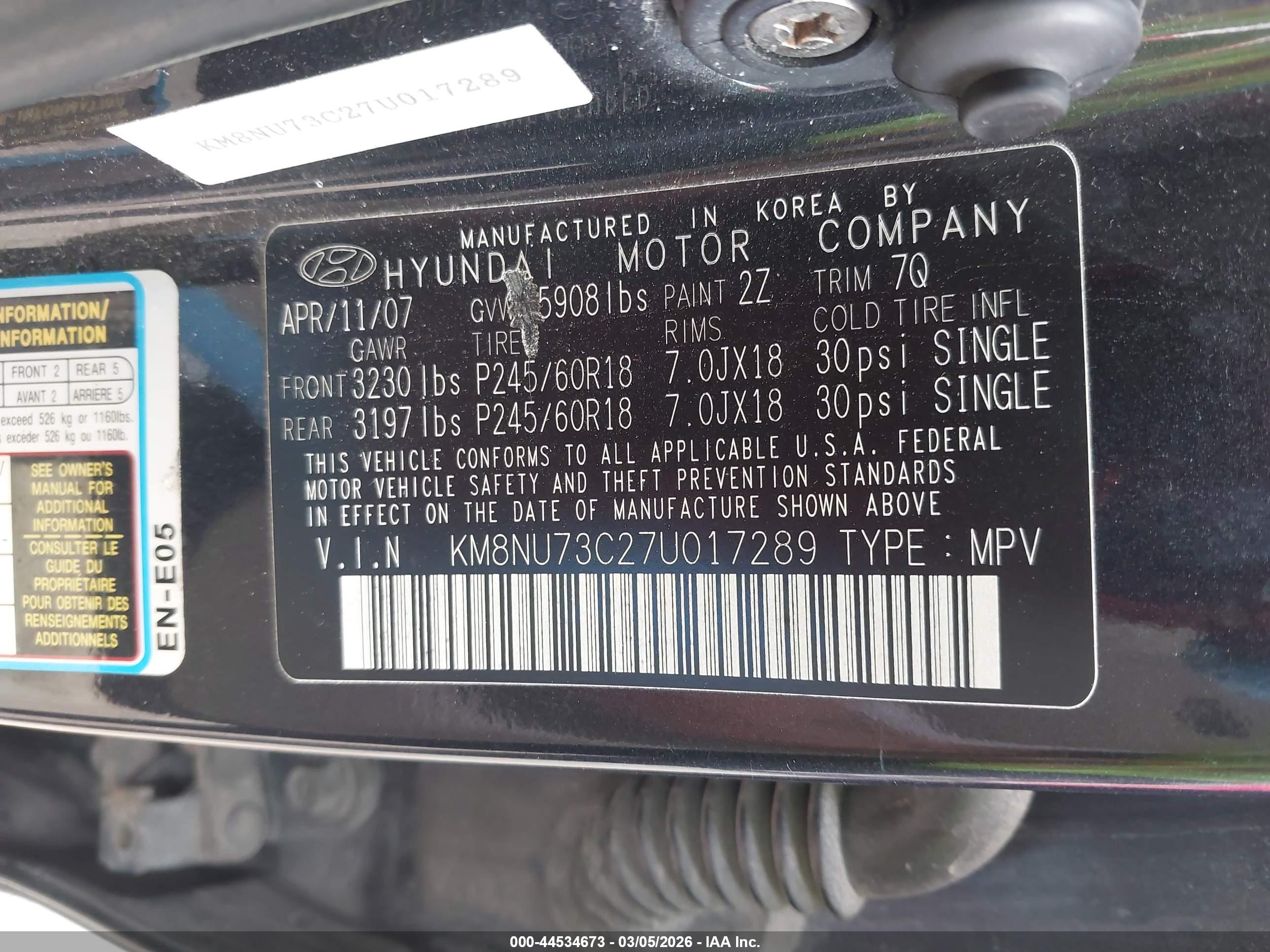 HYUNDAI VERACRUZ image 9