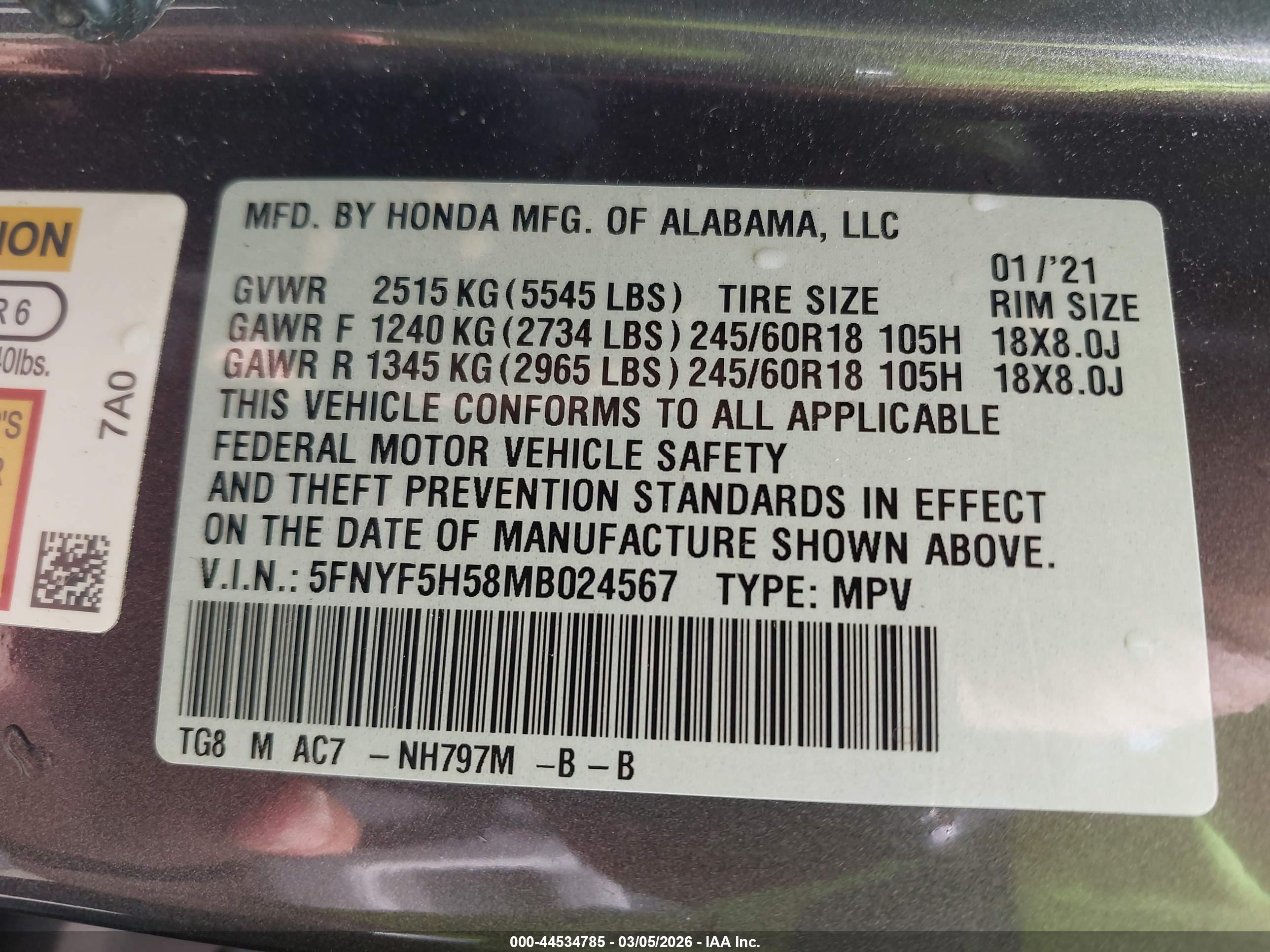 HONDA PILOT image 9