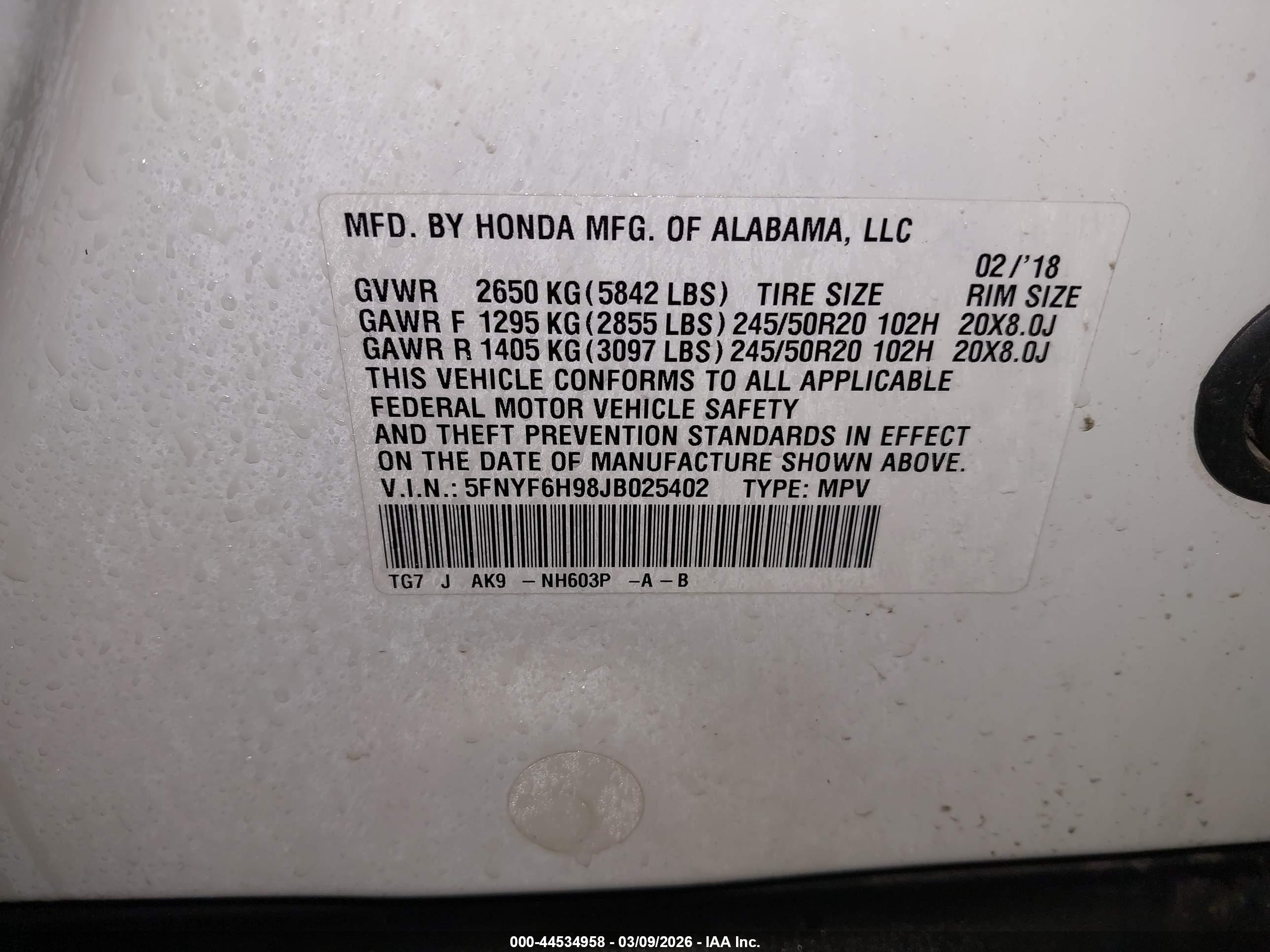HONDA PILOT image 9