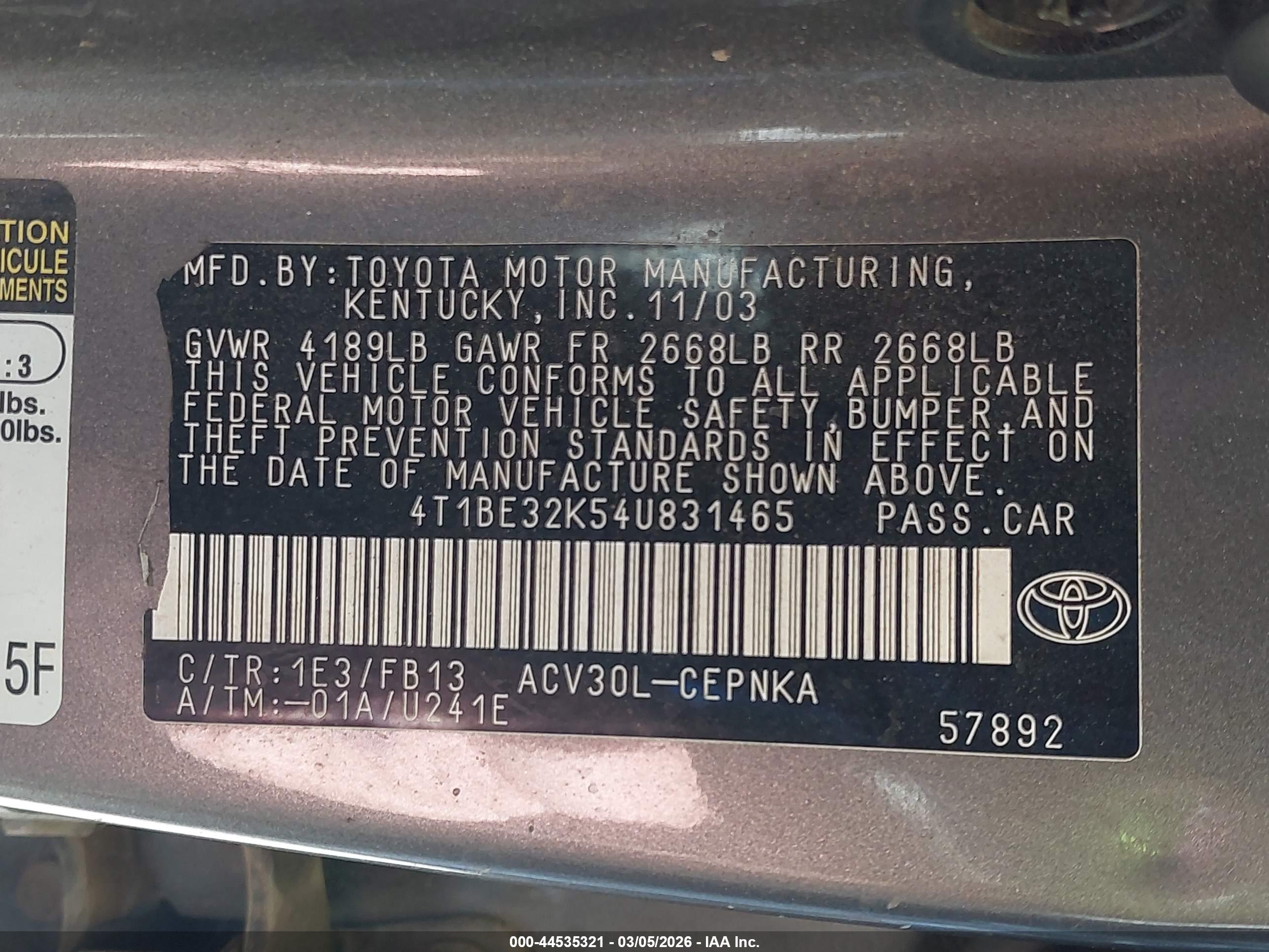 TOYOTA CAMRY image 9