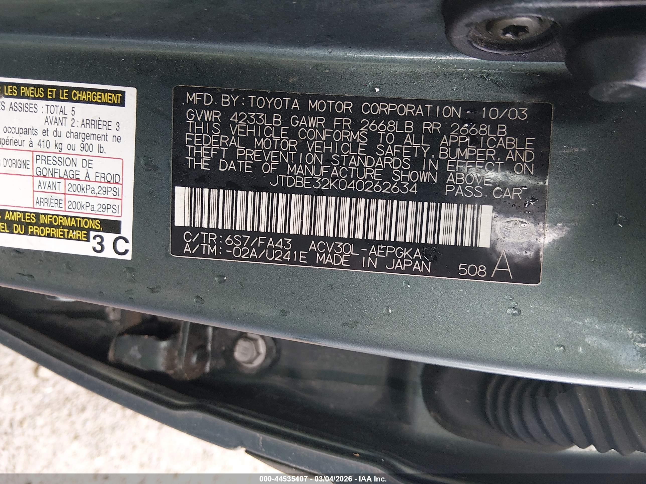 TOYOTA CAMRY image 9
