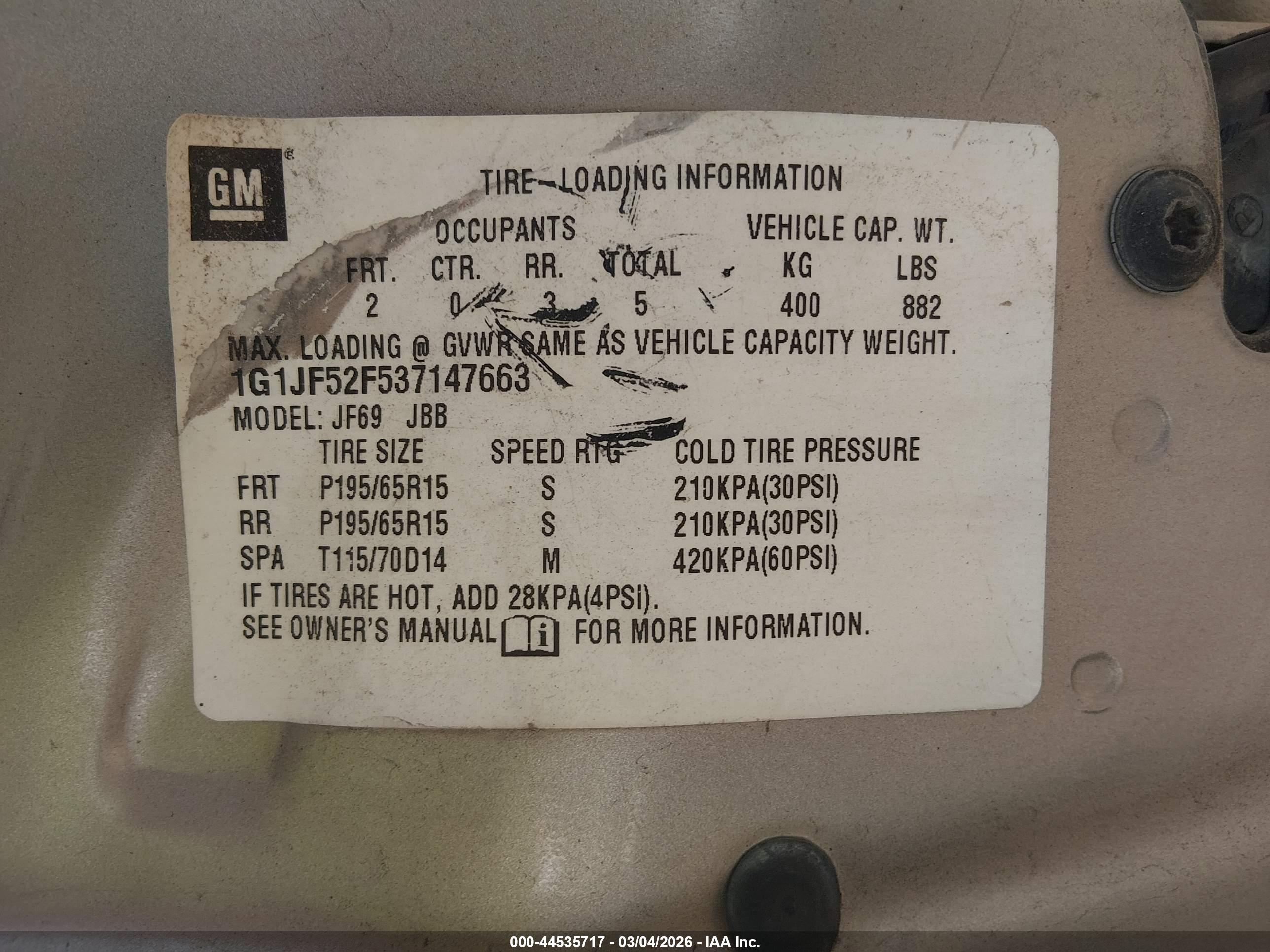 CHEVROLET CAVALIER image 9
