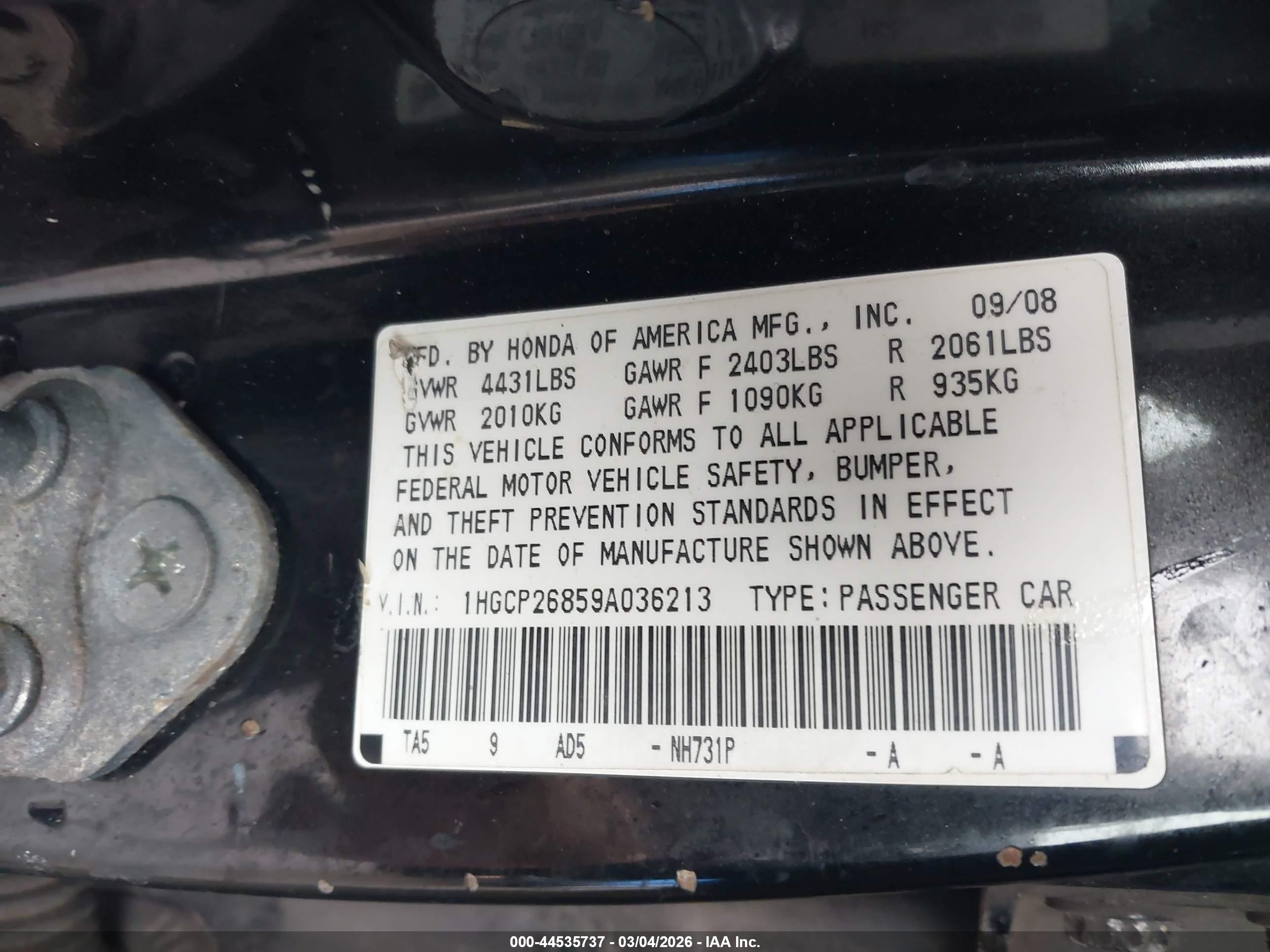 HONDA ACCORD image 9