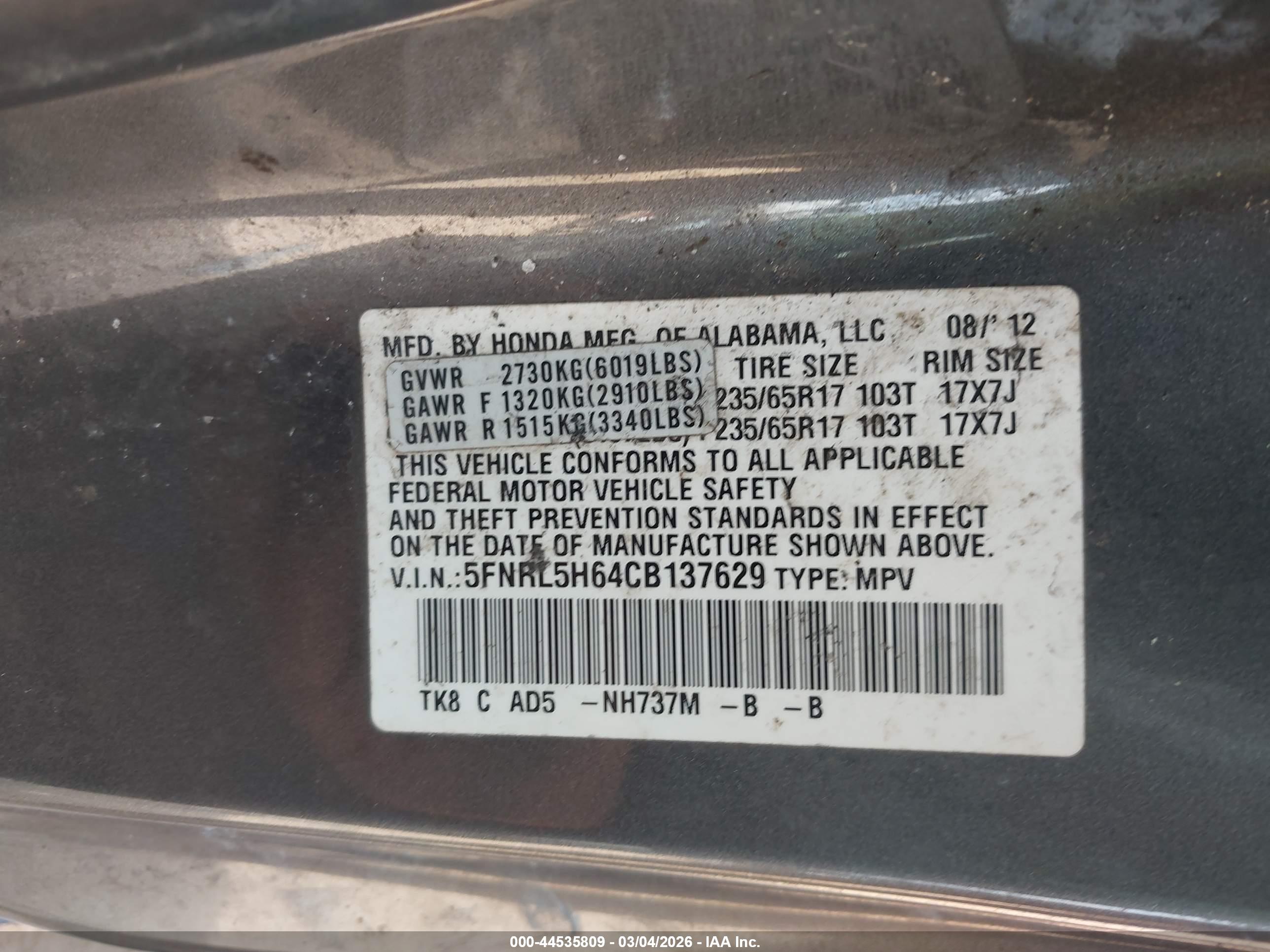 HONDA ODYSSEY image 9