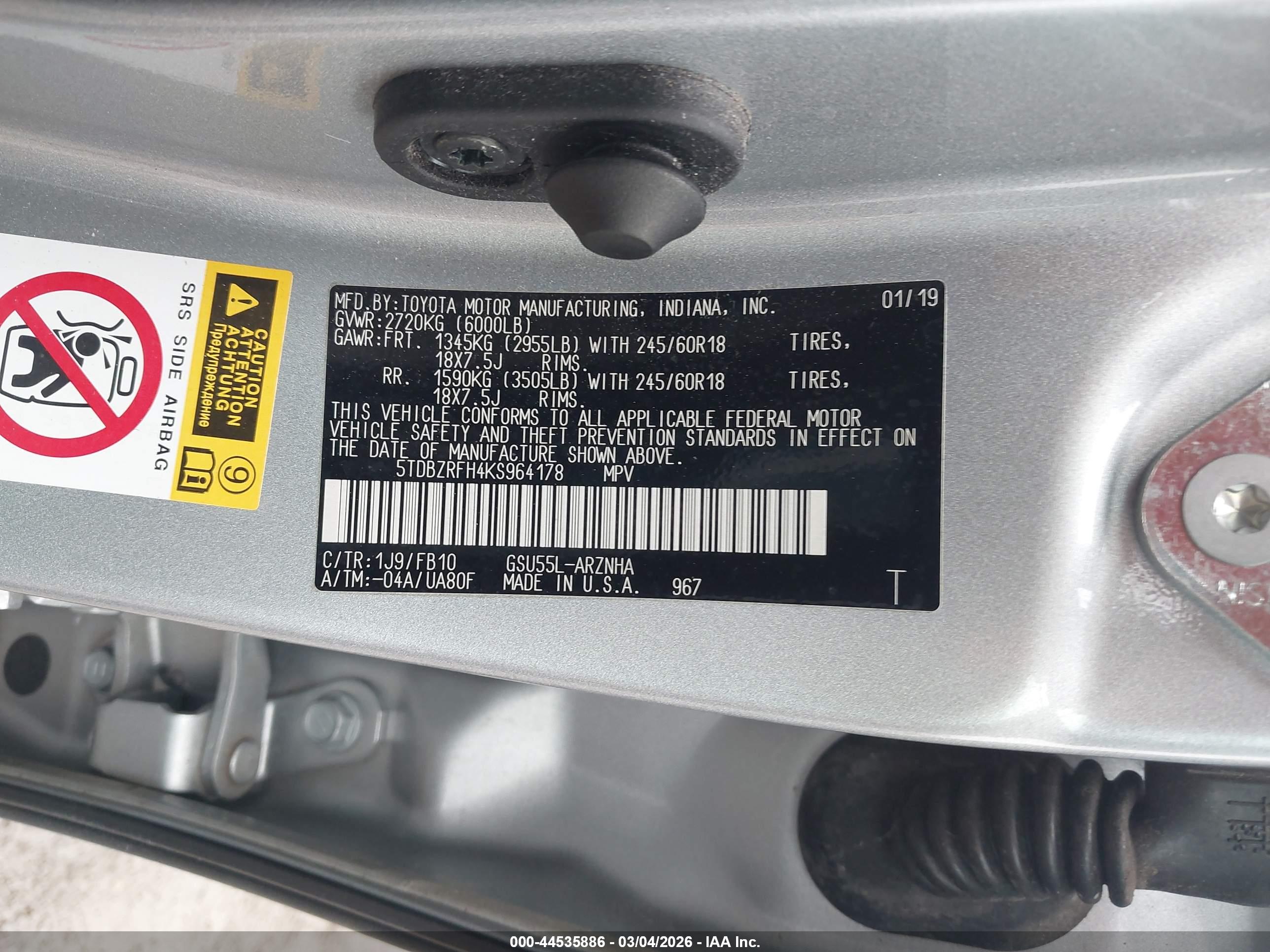 TOYOTA HIGHLANDER image 9