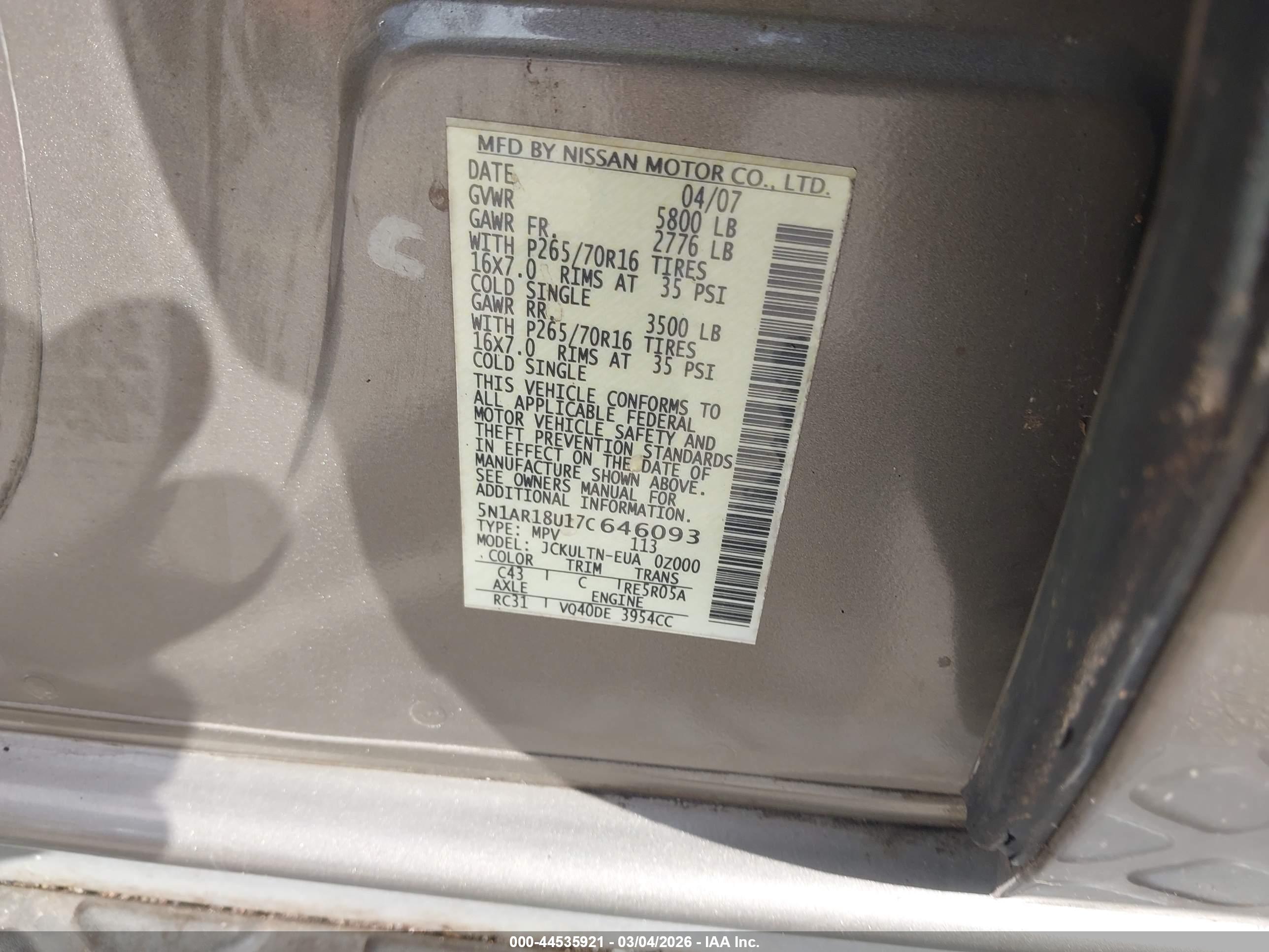 NISSAN PATHFINDER image 9