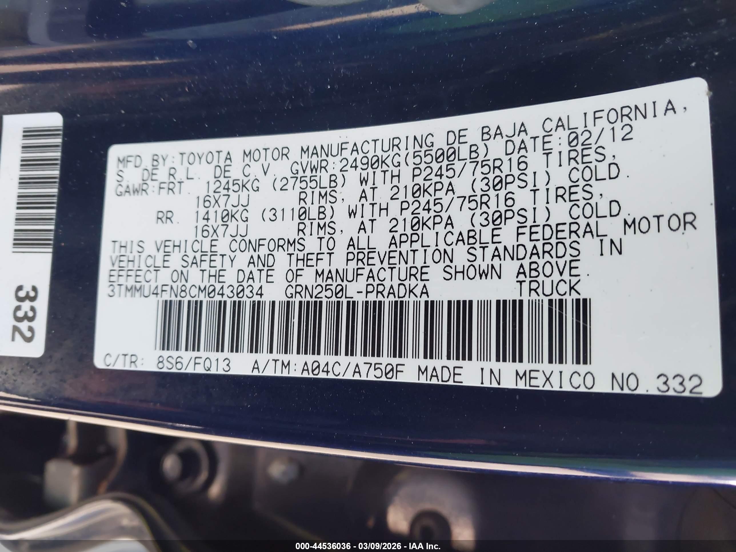 TOYOTA TACOMA image 9