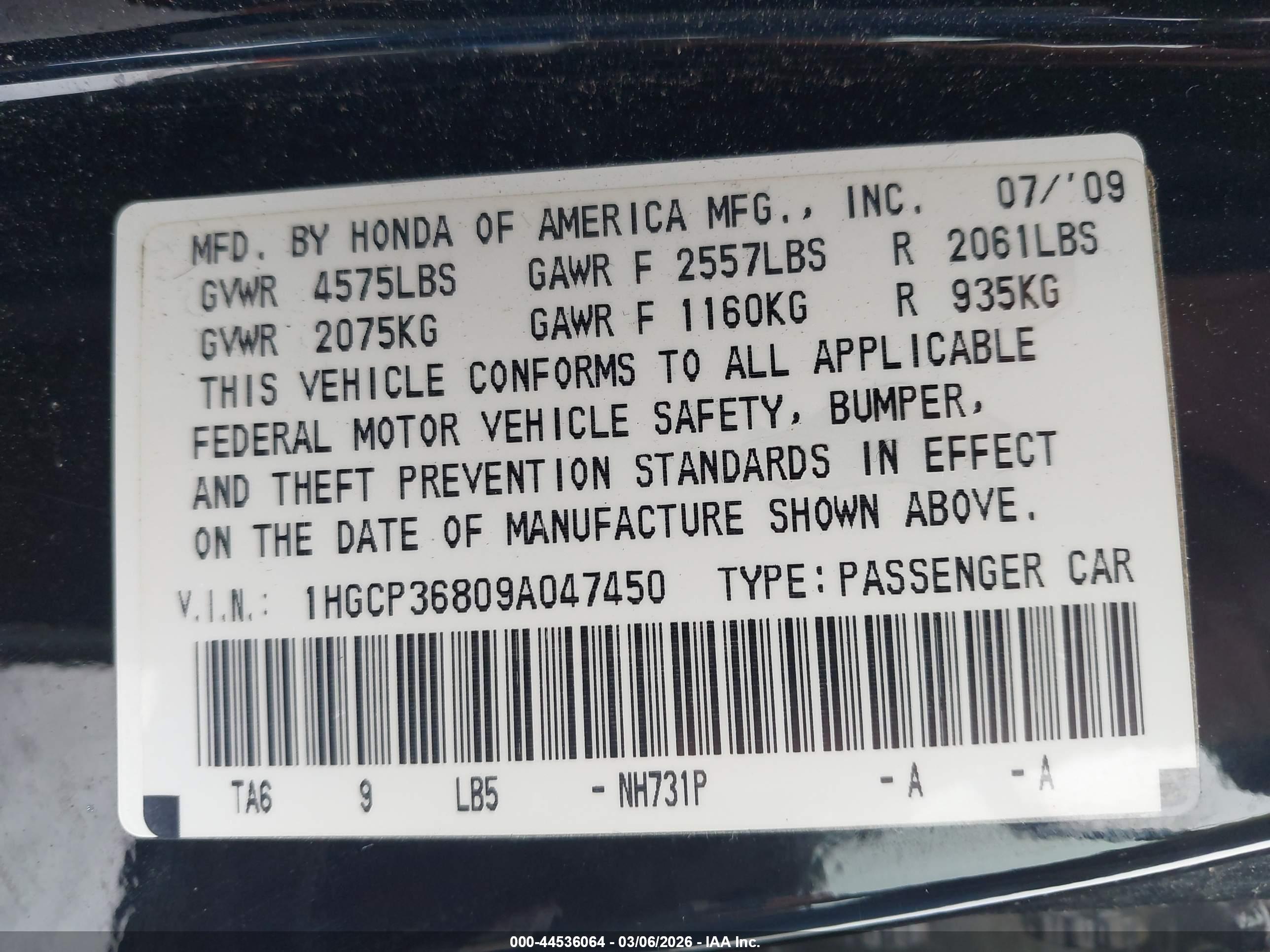 HONDA ACCORD image 9