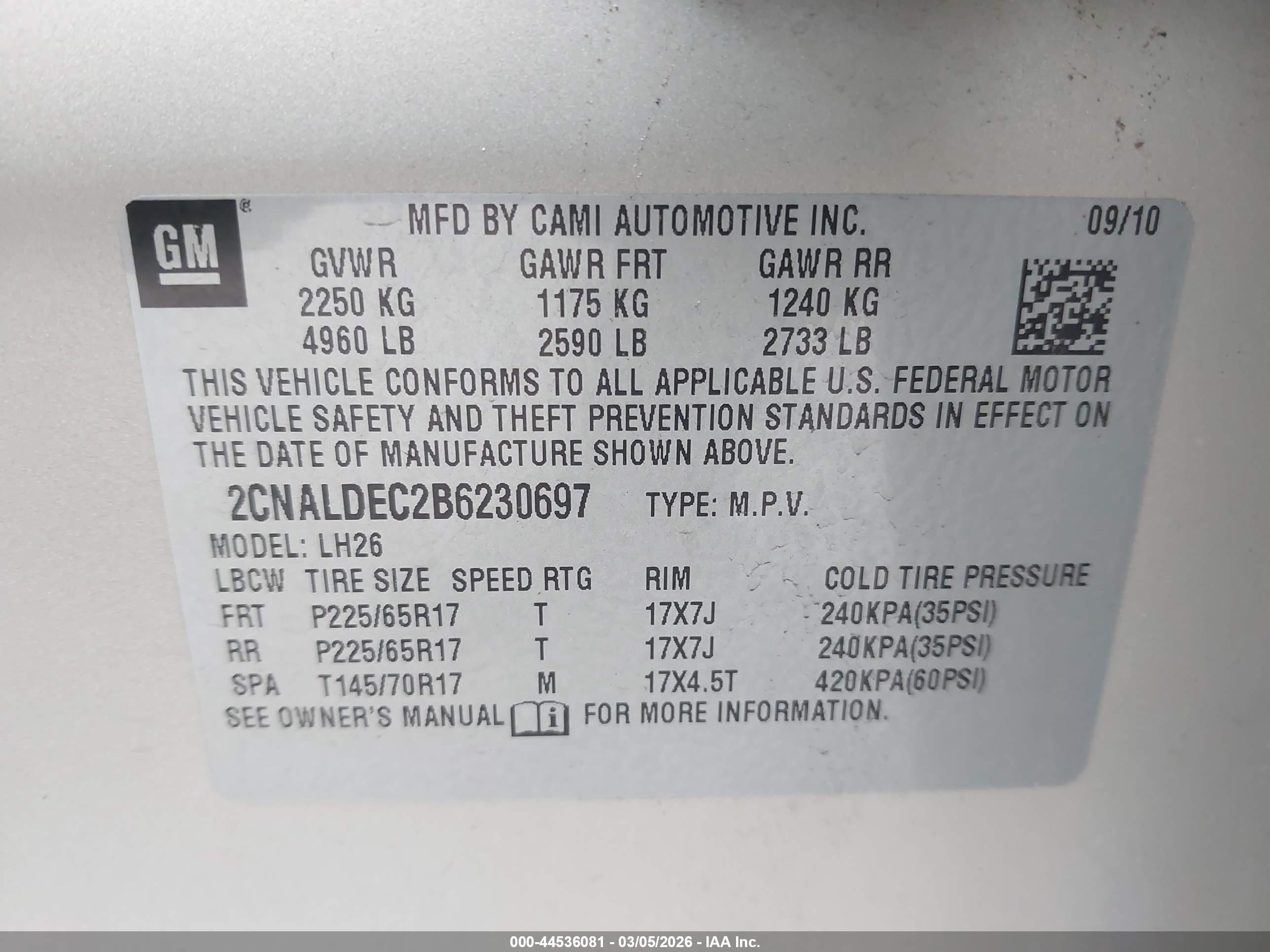 CHEVROLET EQUINOX image 9