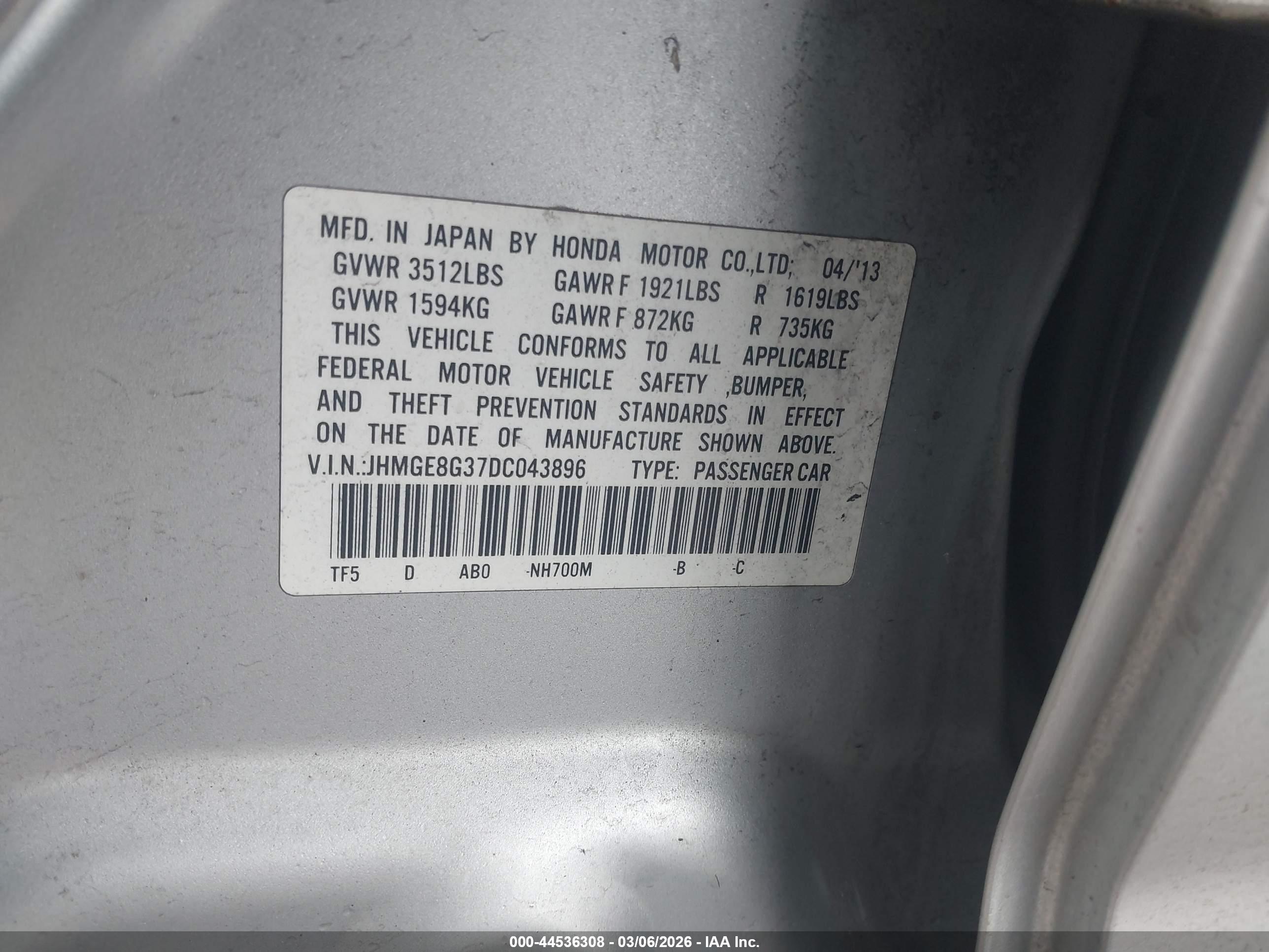 HONDA FIT image 9