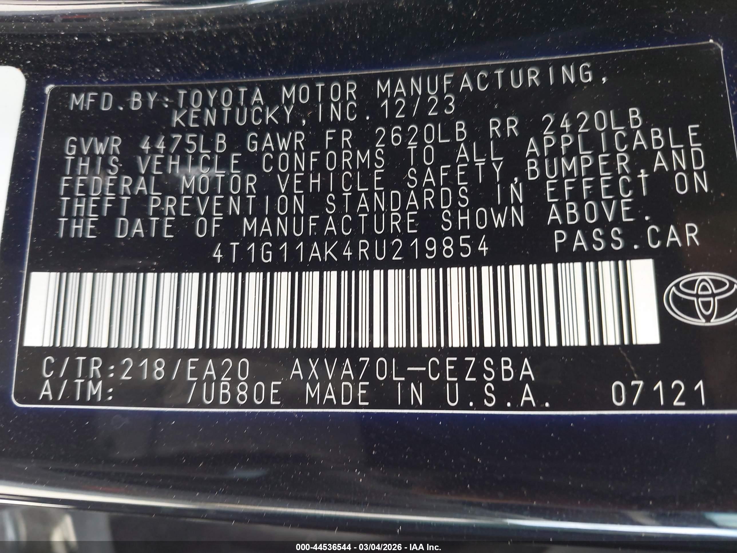 TOYOTA CAMRY image 9