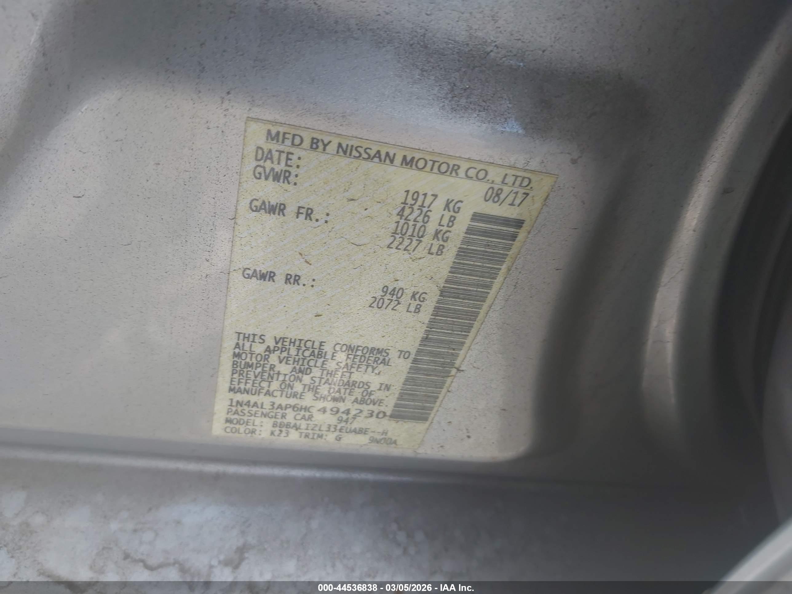 NISSAN ALTIMA image 9