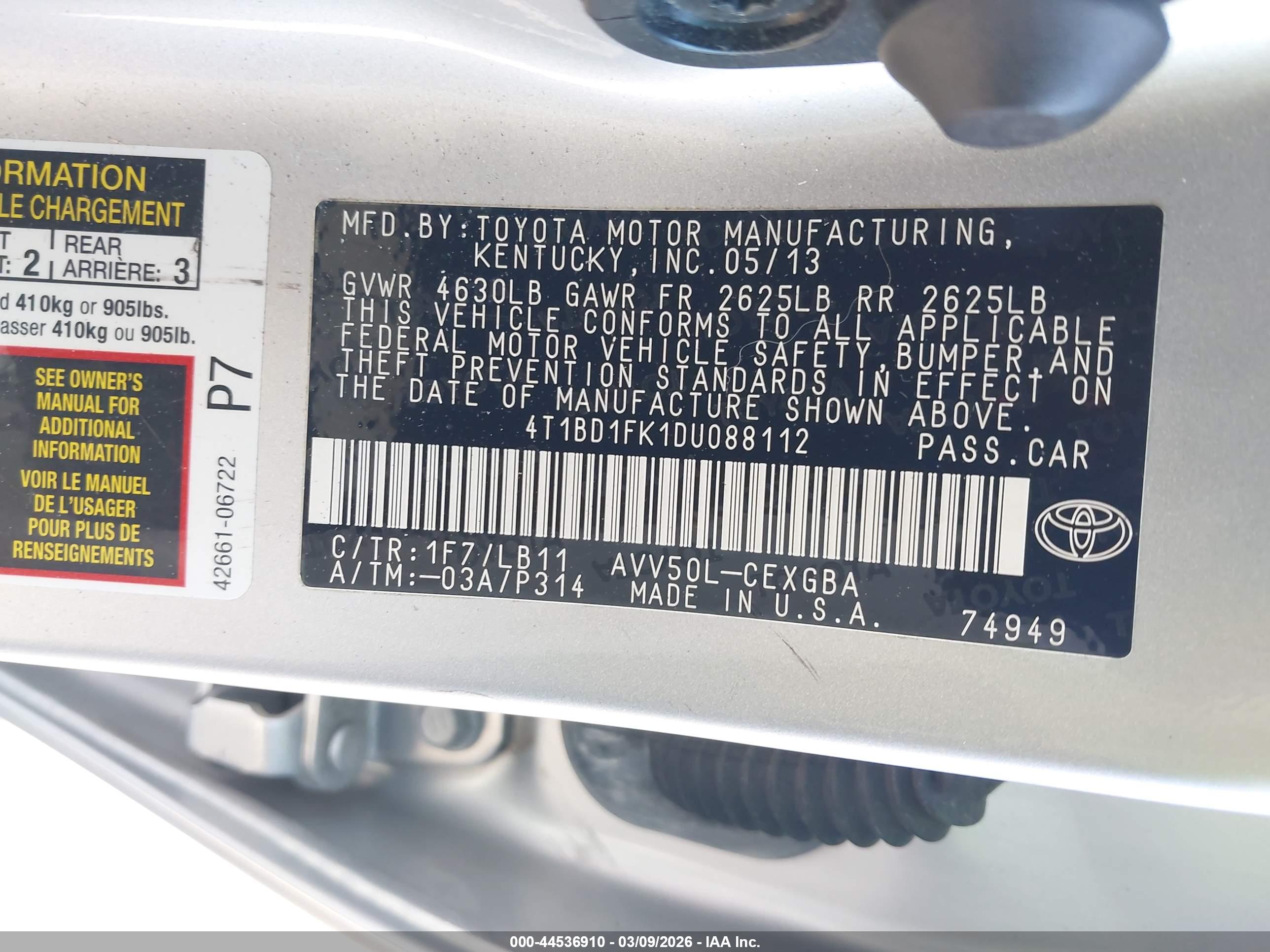 TOYOTA CAMRY image 9