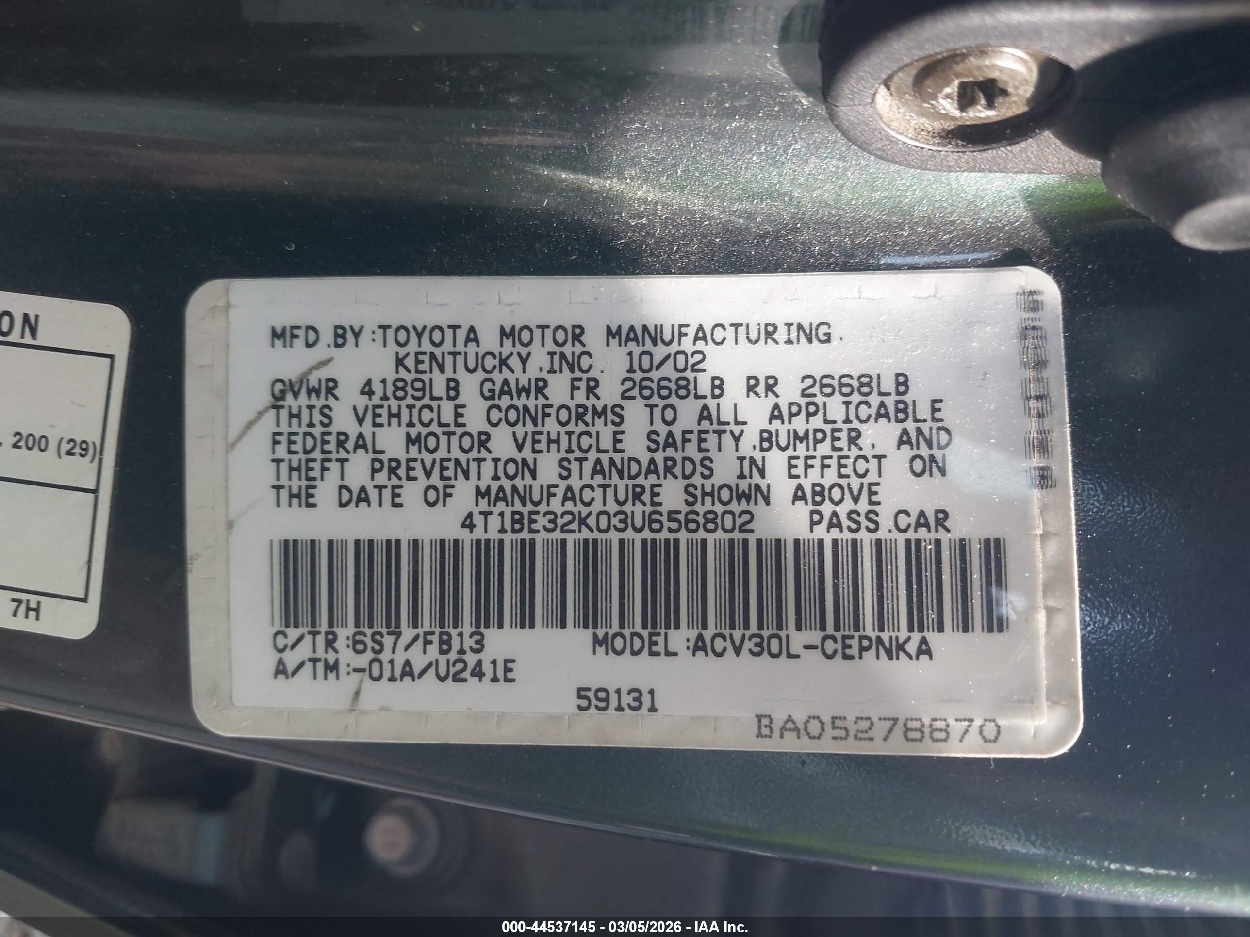 TOYOTA CAMRY image 9