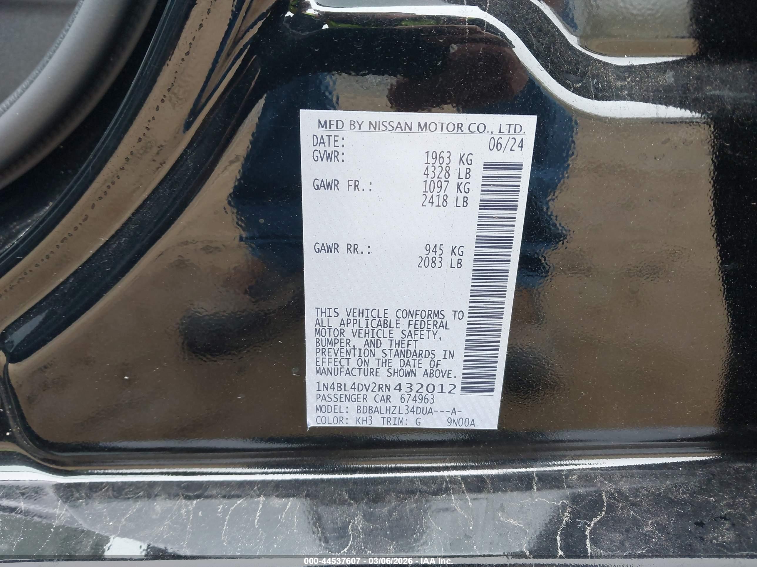 NISSAN ALTIMA image 9