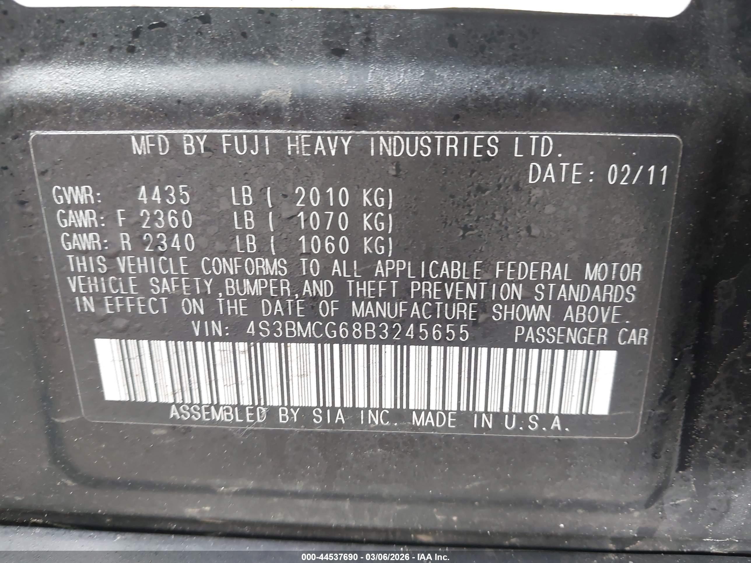 SUBARU LEGACY image 9