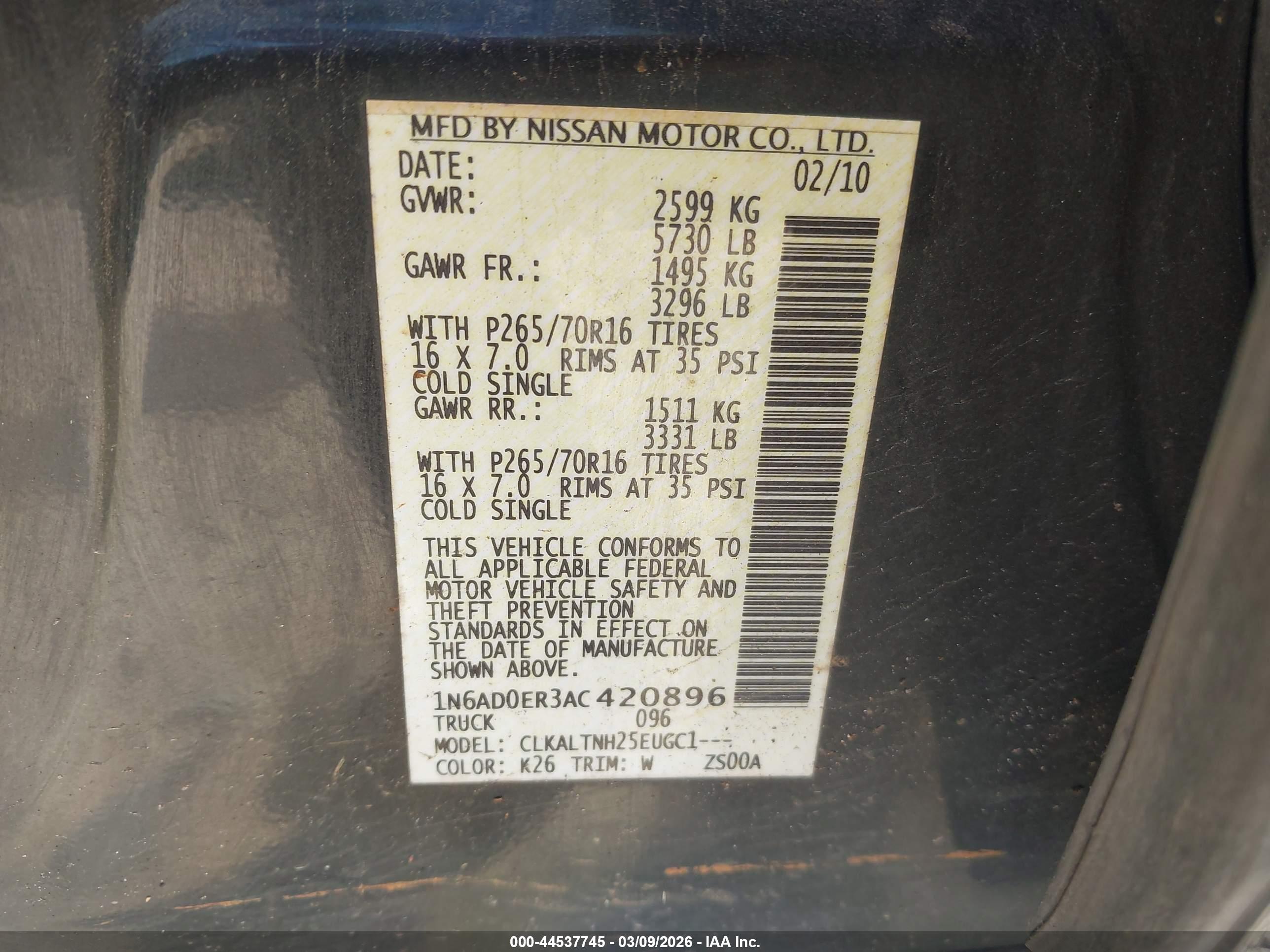 NISSAN FRONTIER image 9