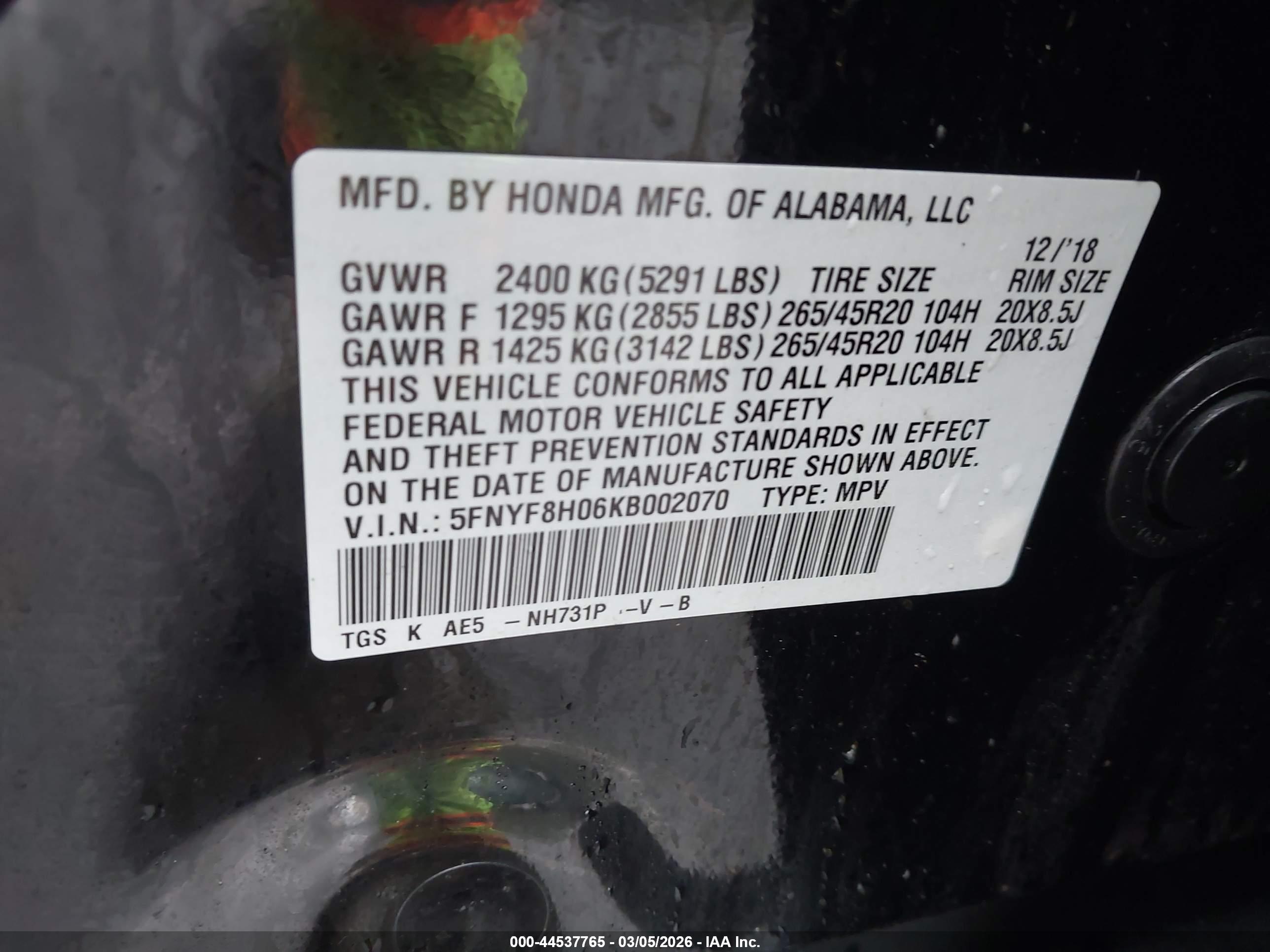 HONDA PASSPORT image 9